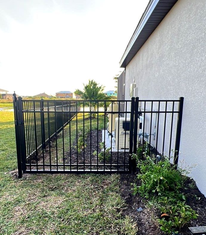 Aluminum Fence Installation using Black 3 Rail Aluminum Fence by Asap fence and gates, LLC