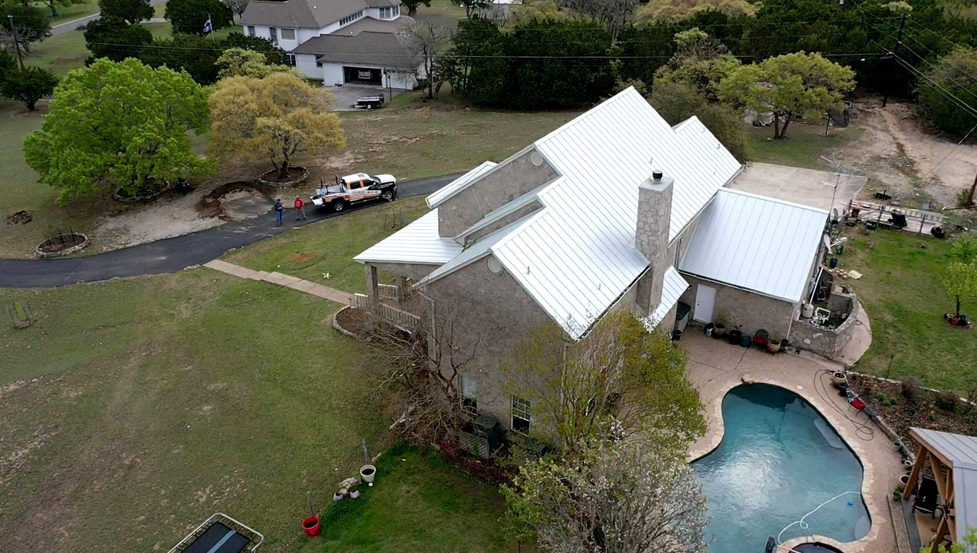 Residential Metal Roof Installation using McElroy Metal by Premier Roofing and Contracting