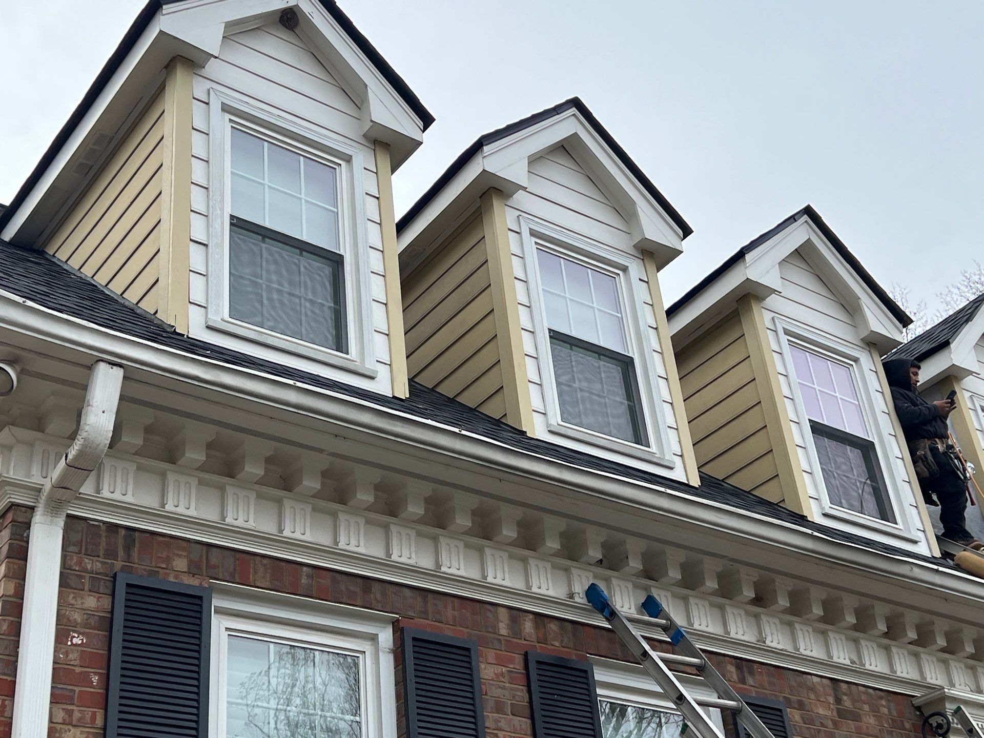Dormer Siding Replacement using James Hardie Lap Siding in Atlanta, GA by Nelson Exteriors