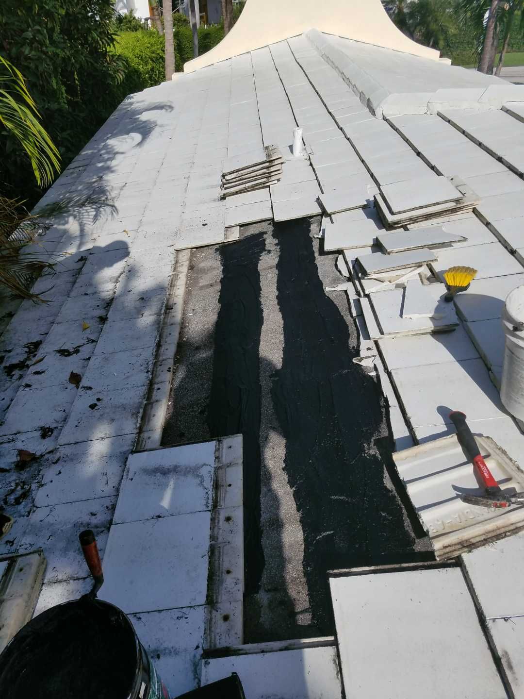 Concrete Tile Roof Repair and Plywood Decking Replacement in Boca Raton by Aastro Roofing