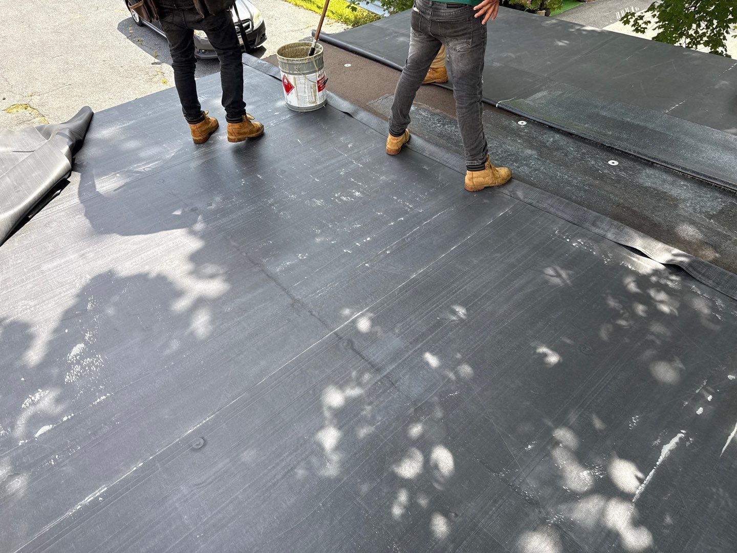 EPDM Flat Roof Installation with ISO Board on Existing Structure by Sensible Home Solutions