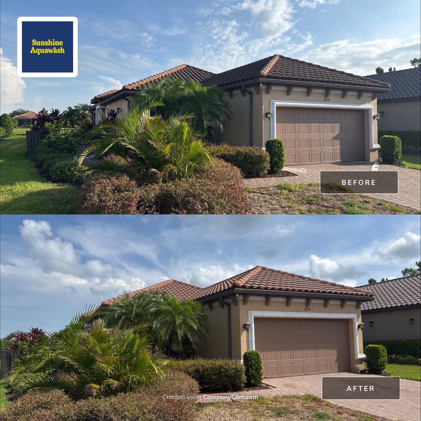 Roof Cleaning Soft Wash in Artisan Lakes Palmetto FL by Sunshine AquaWash