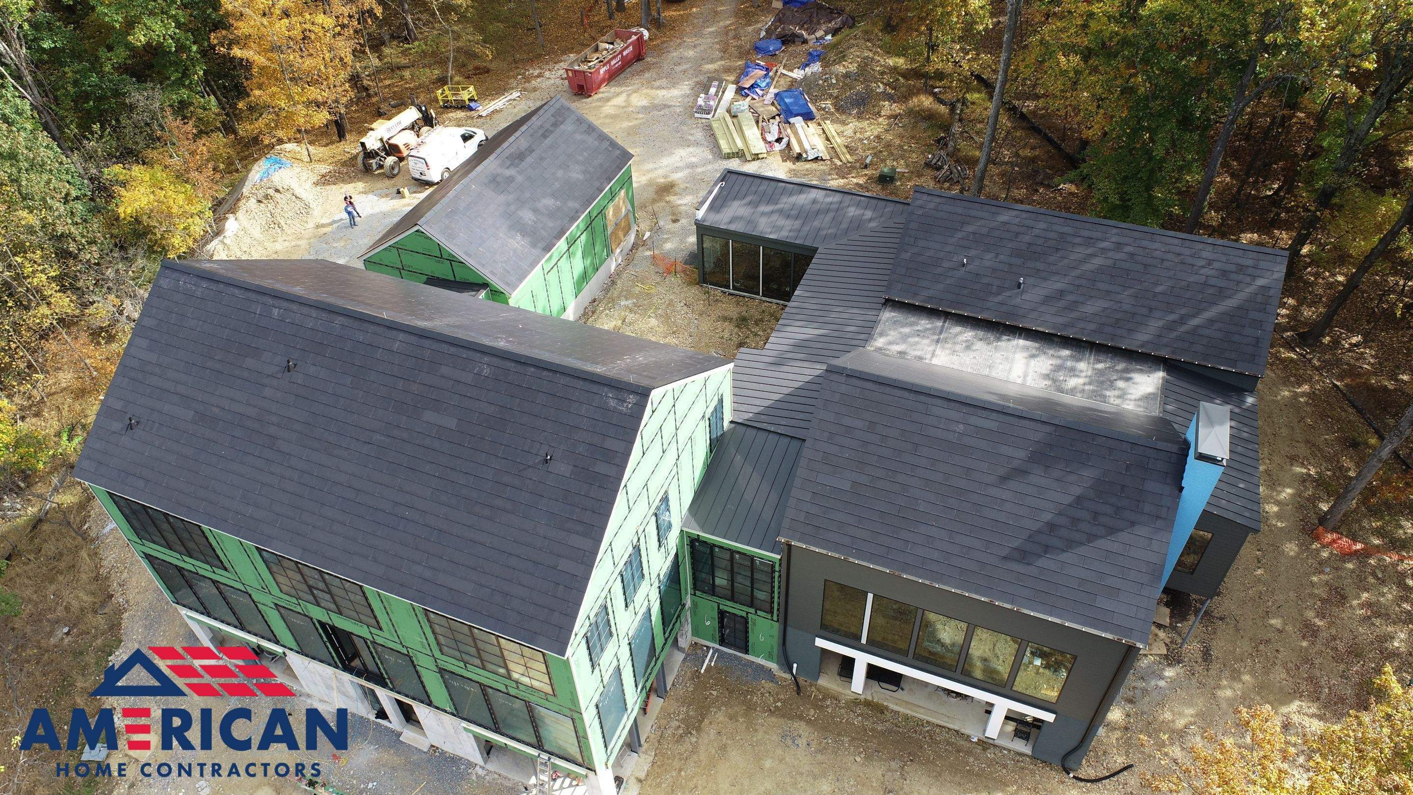 Roof Installation using Tesla Solar Roof V3 by American Home Contractors