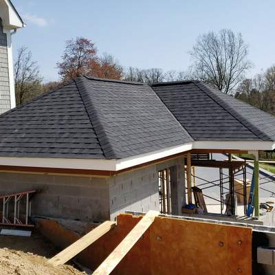 Residential Roofing Installation using  CertainTeed Landmark Lifetime Architectural Shingles in Moire black 