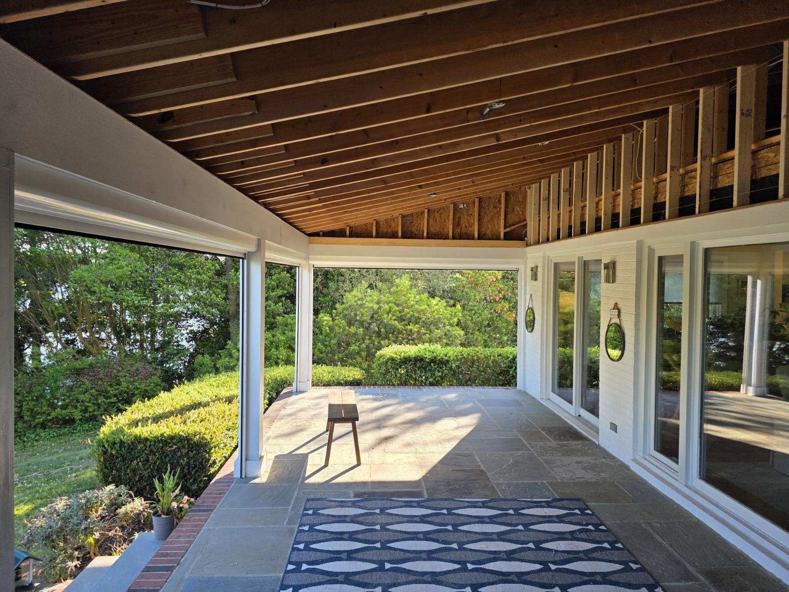 Custom Tongue and Groove Porch Ceiling in Irvington by Cade Construction