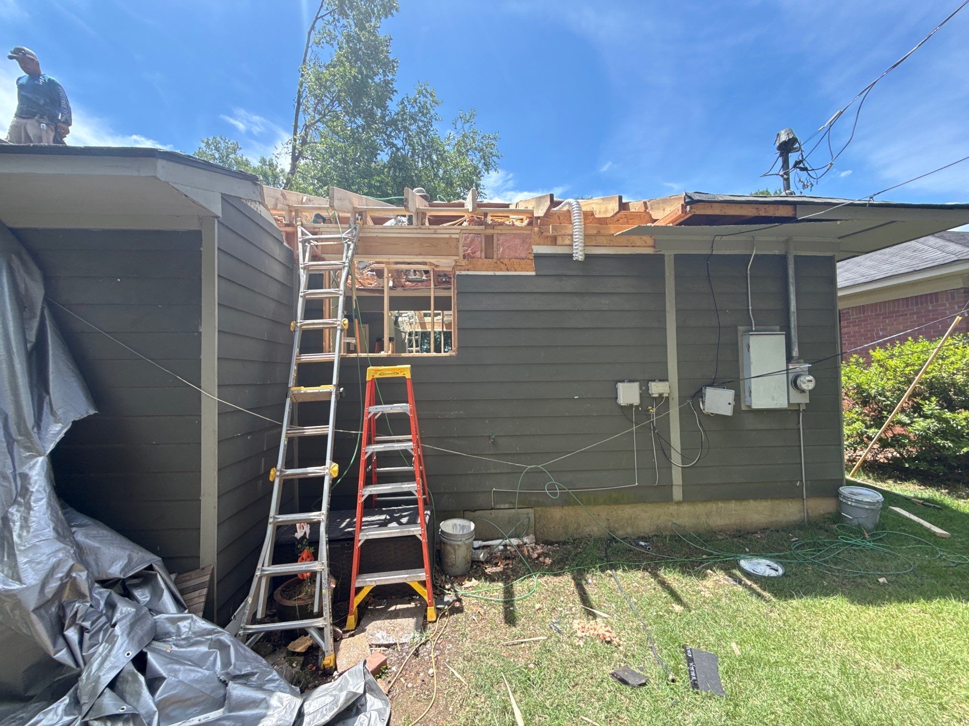 Tree Damage Restoration and Asphalt Shingle Roof Replacement in Memphis by Revival Roofing Services
