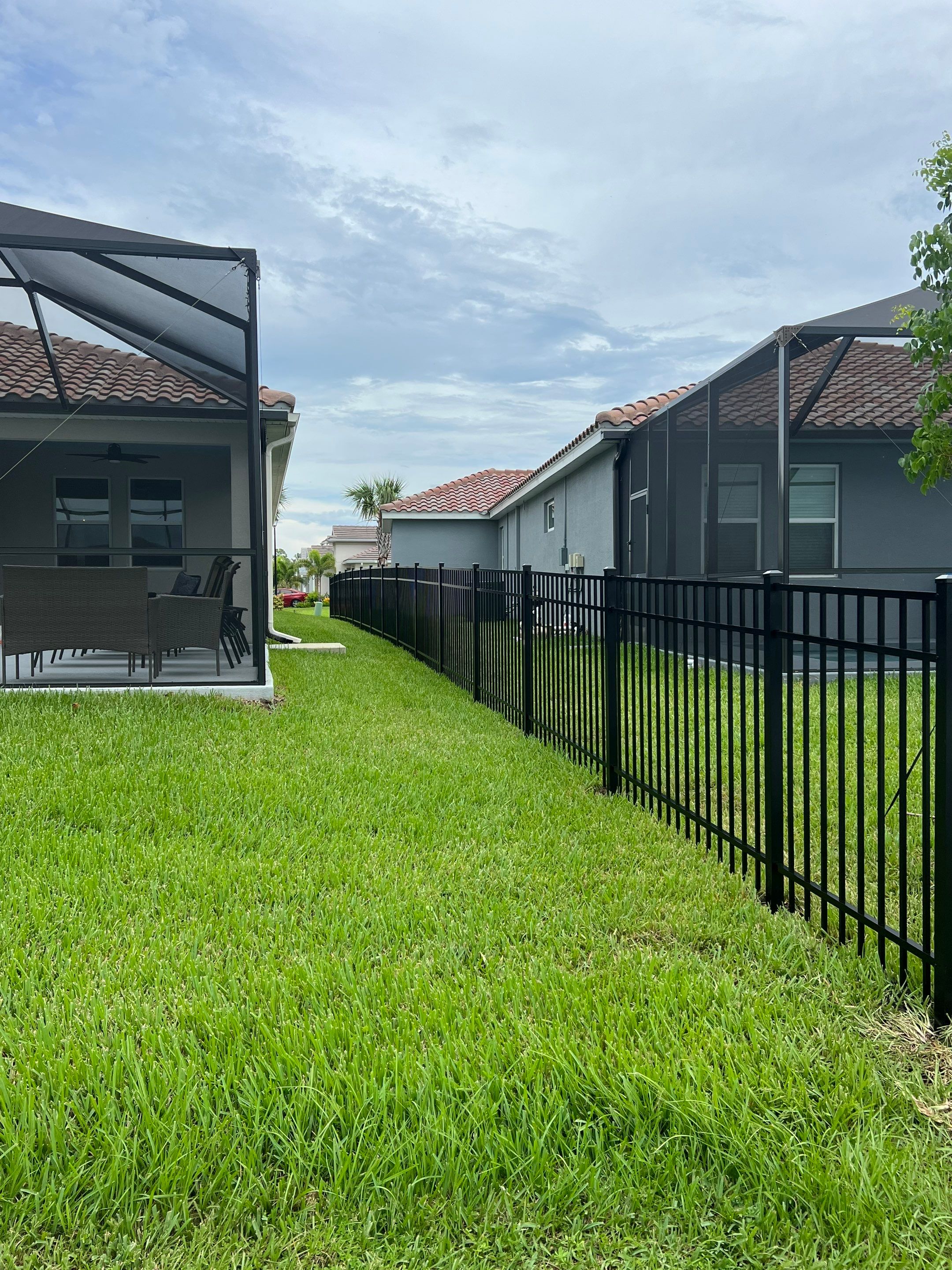 Aluminum Fence Installation using Black 3 Rail Aluminum Fence by Asap fence and gates, LLC