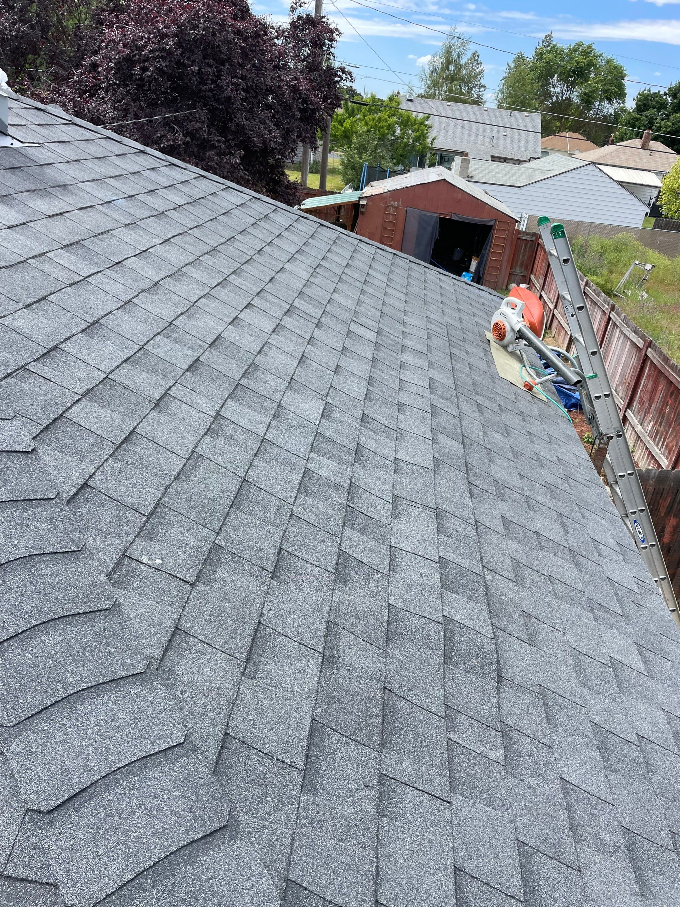 Full Residential Roof Replacement and Sheathing Repair in Spokane N Oak St Spokane, WA 99205 The Denali System - Certainteed Landmark® Shingle - Moiré Black by Alpine Roofing