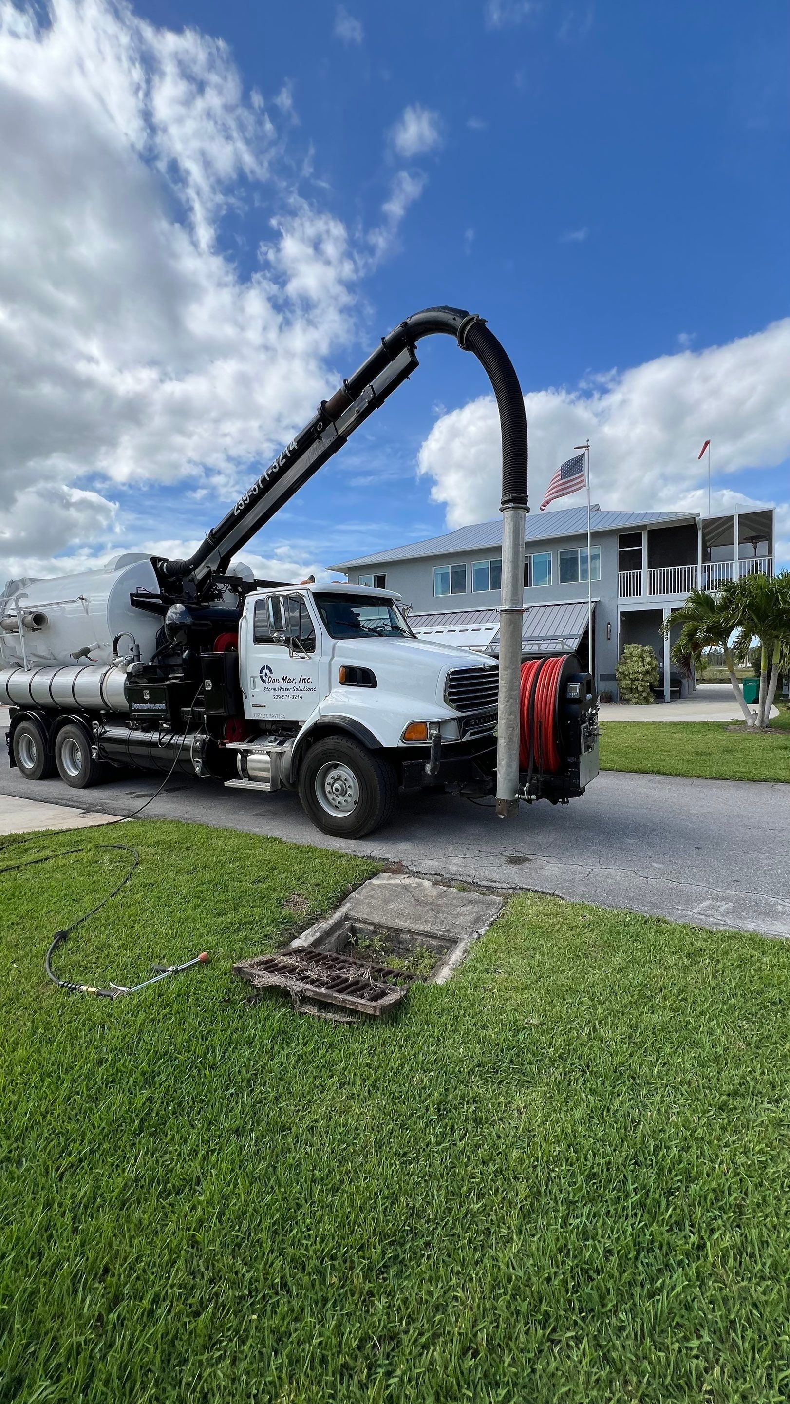 Naples Private Airport Community Catch Basin Cleaning by APS Power & Water