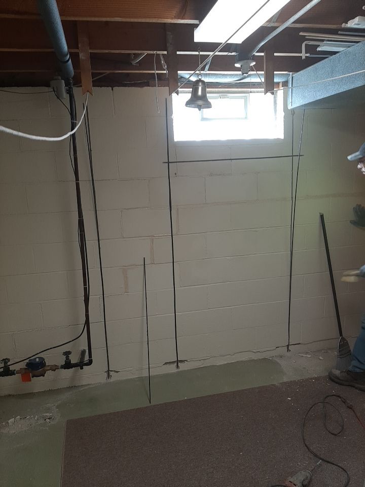 Wall Straightening and Reinforcement using Embedded Fiber Reinforcement by Toledo Basement Repair 