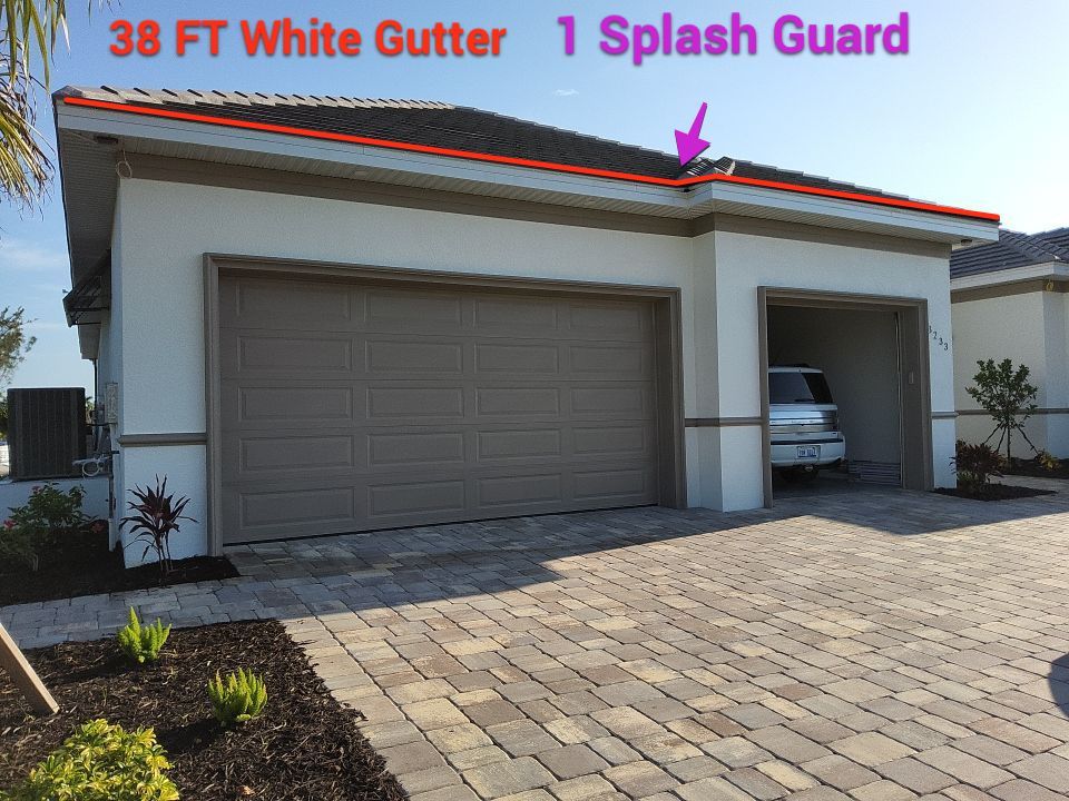 Seamless Aluminum Gutter Installation using 6 Inch Seamless Gutters in Cape Coral FL by Gutter Professors