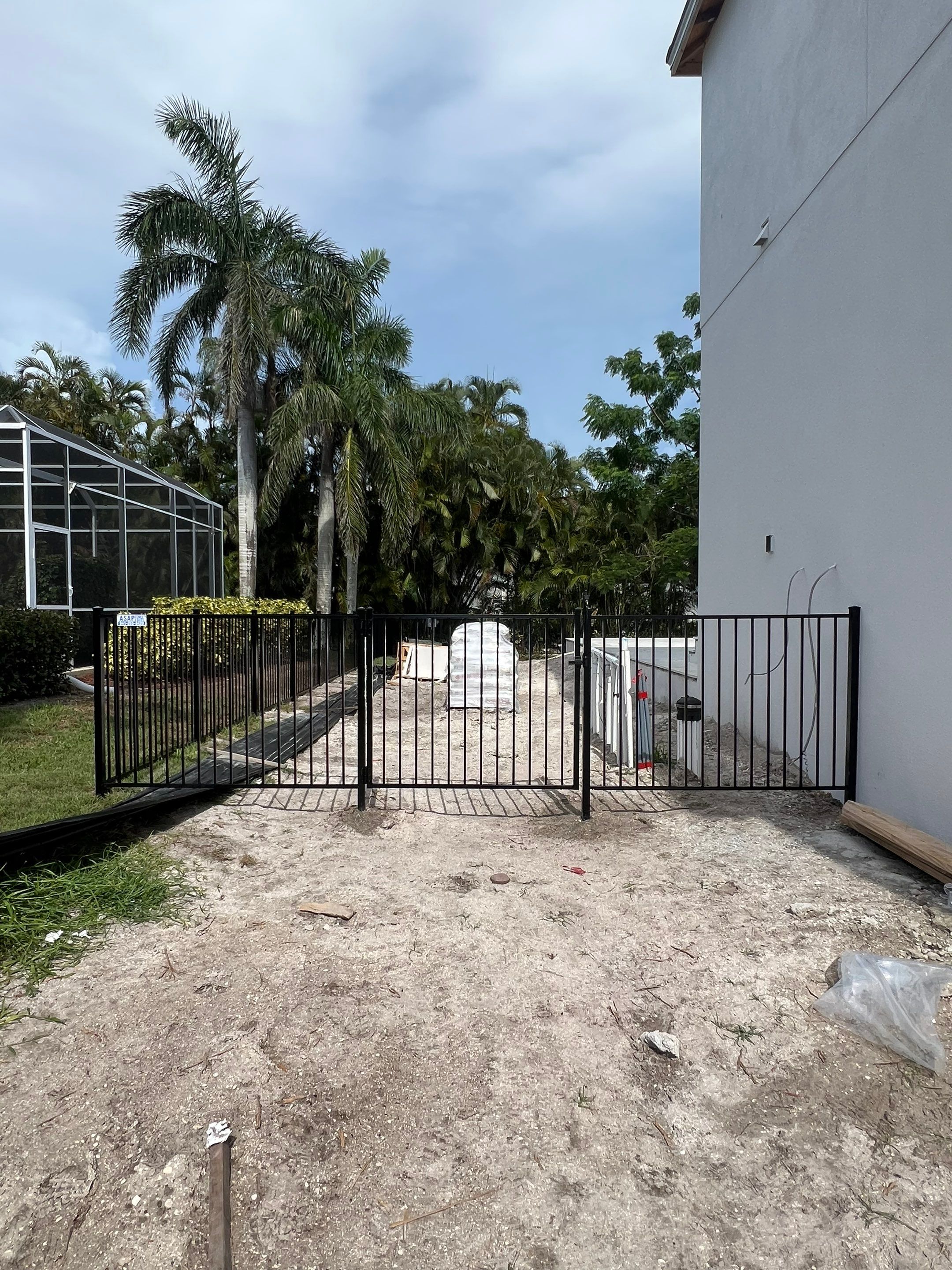 Aluminum Fence Installation using Black 3 Rail Aluminum Fence by Asap fence and gates, LLC
