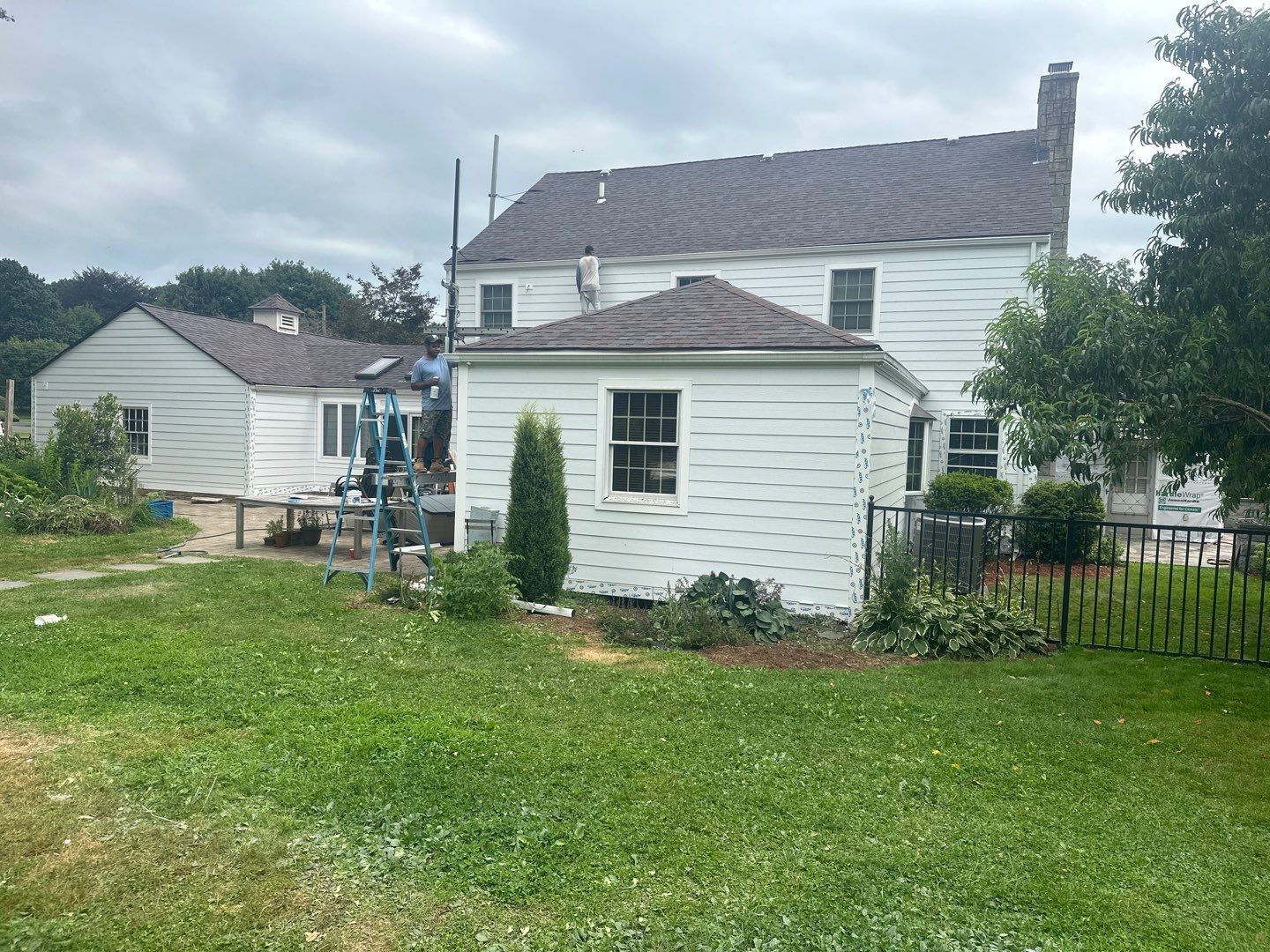 Siding Installation using Hardie Plank Artic white by A Plus Exterior