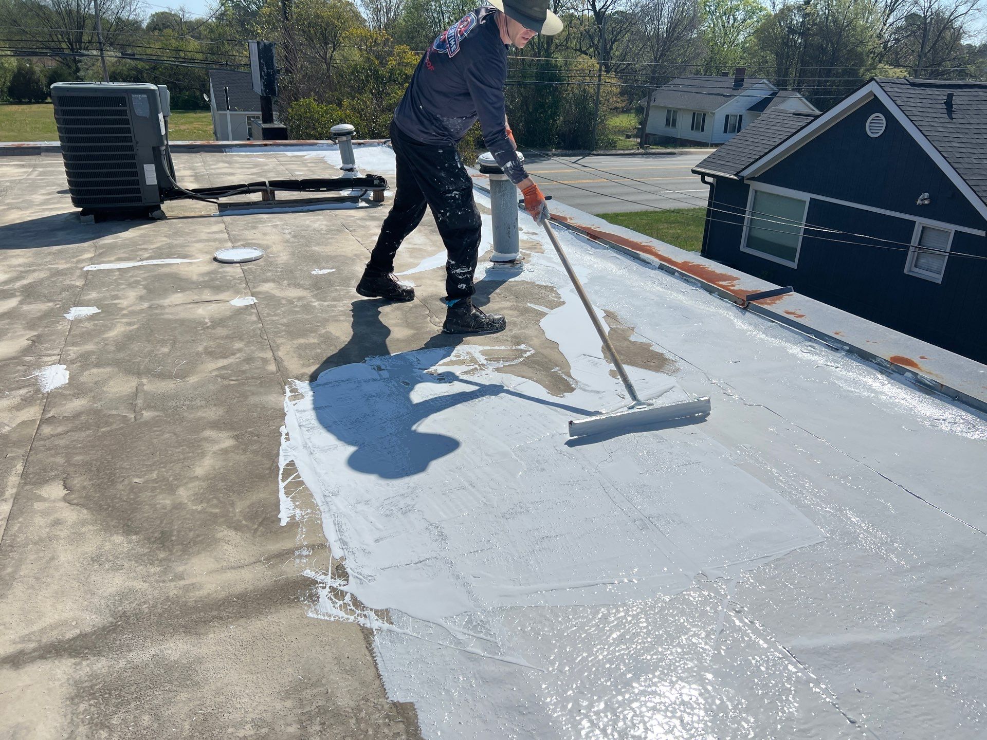 Silicone Roof Coatin by Just In Time Roofing and Restoration