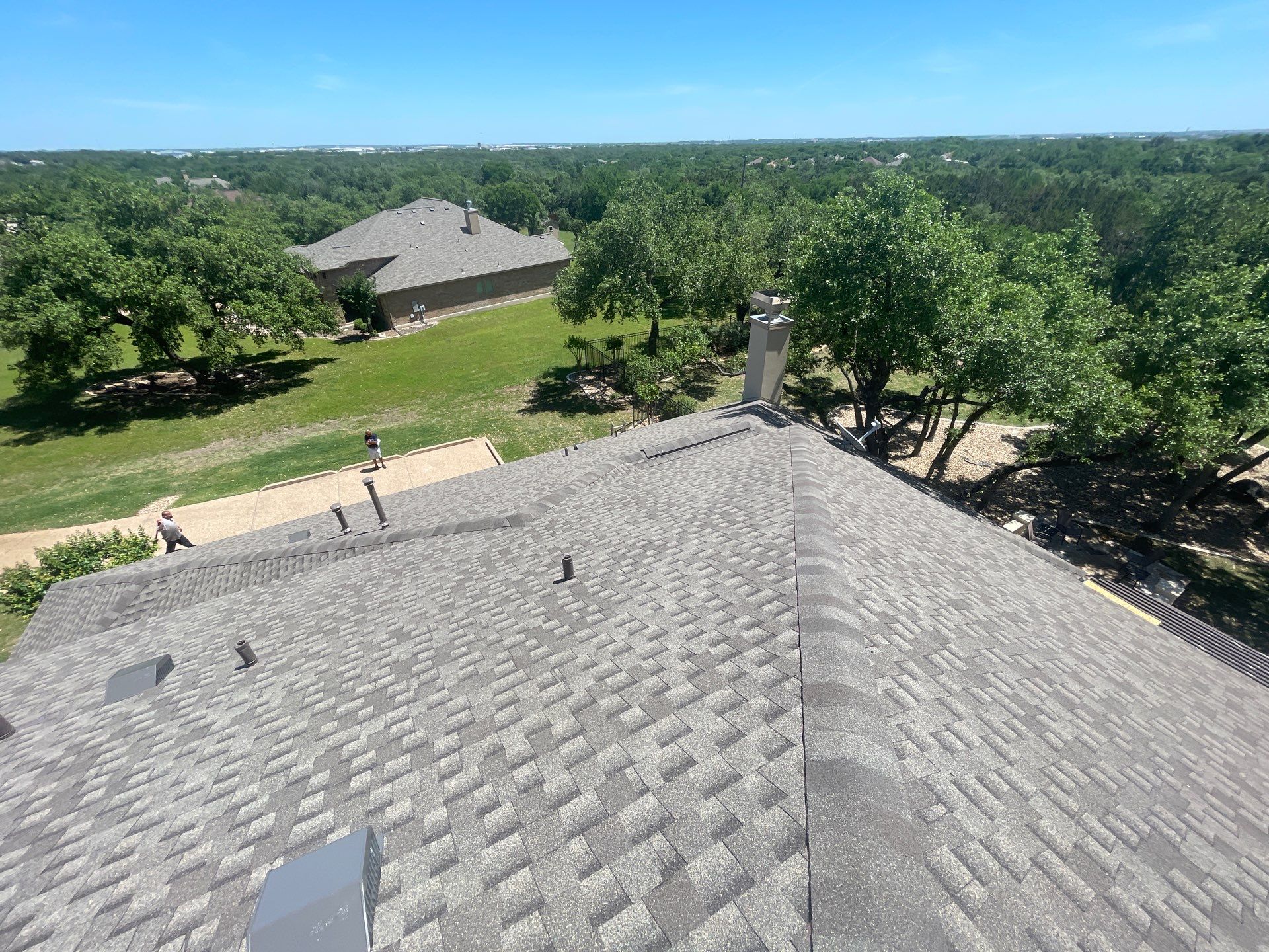 Residential Roof Replacement using GAF - HDZ - Weathered Wood by Action Exteriors Austin