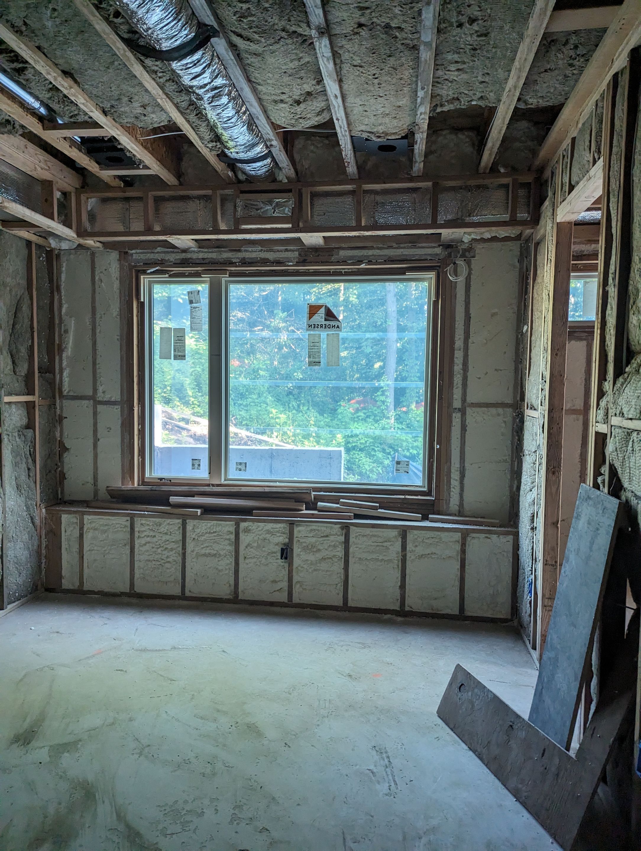 New Home Construction using open cell spray foam by NYS Foam & Energy