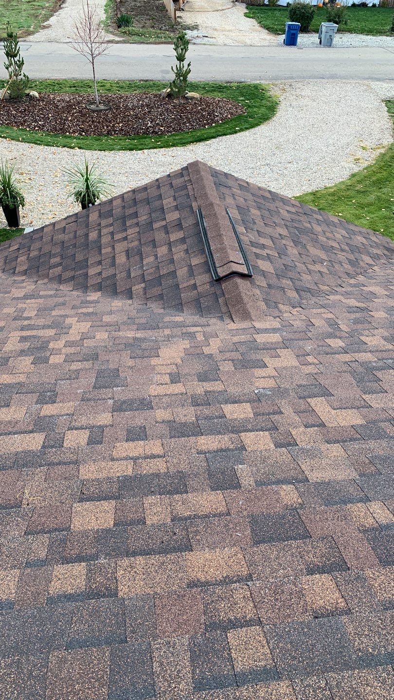 Star Idaho Single level roofing replacement using Duration Brownwood by ID Roofing LLC