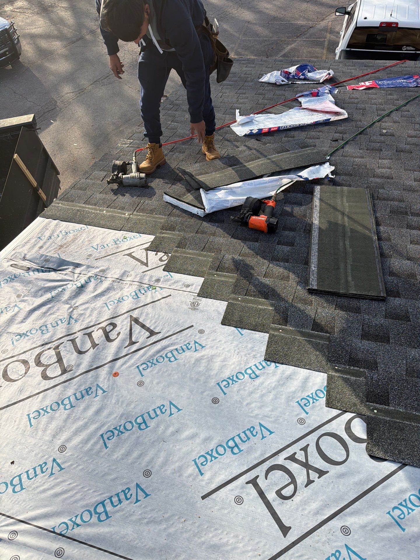 Commercial Roofing Installation using GAF Timberline HDZ Pewter Gray by Rainstoppers Roofing