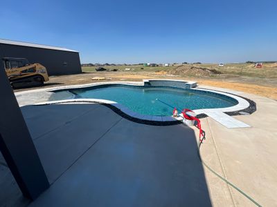 Large Freeform Pool with Beach Entry