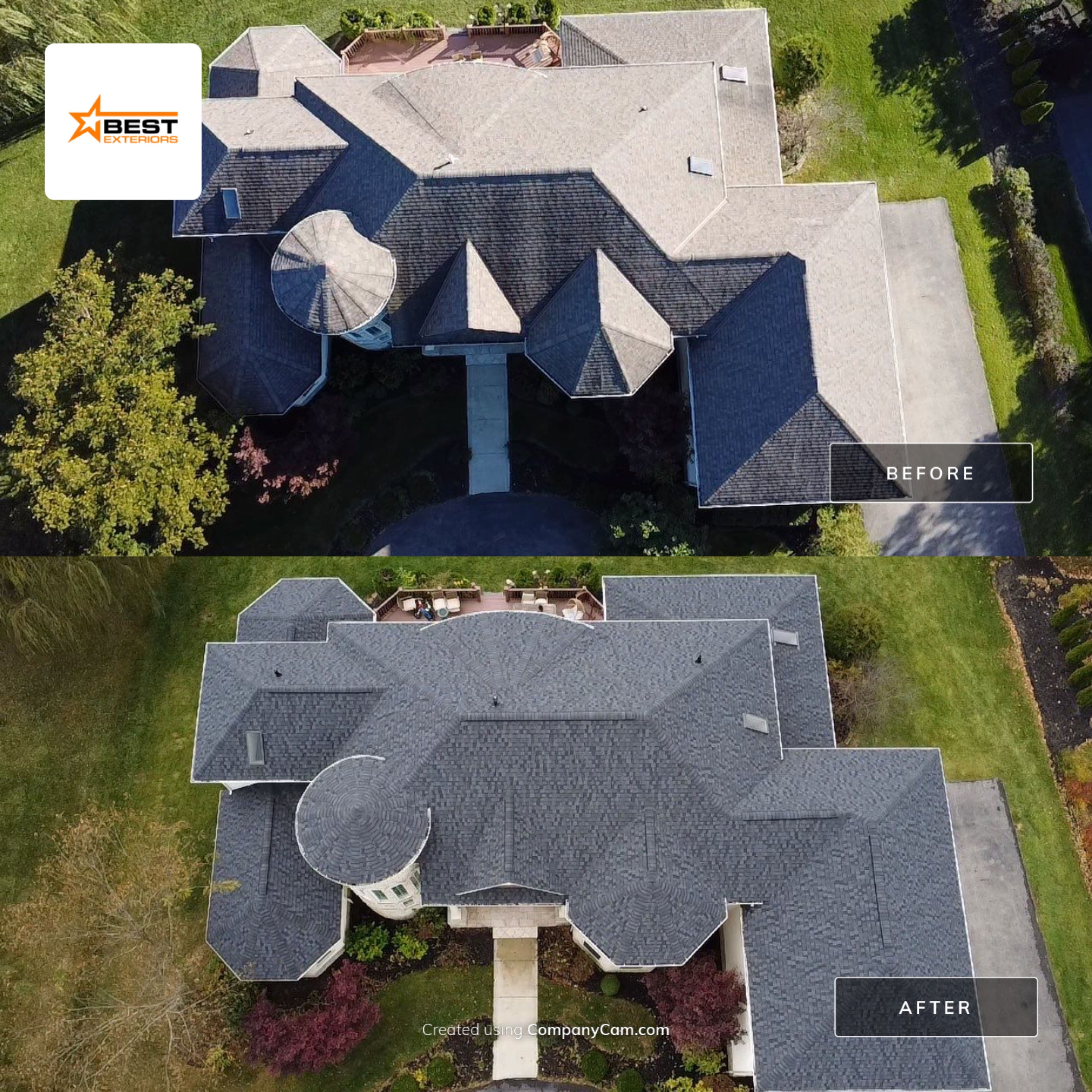 Residential Roofing Installation using Certainteed Landmark Pro Shingles by Best Exteriors Inc