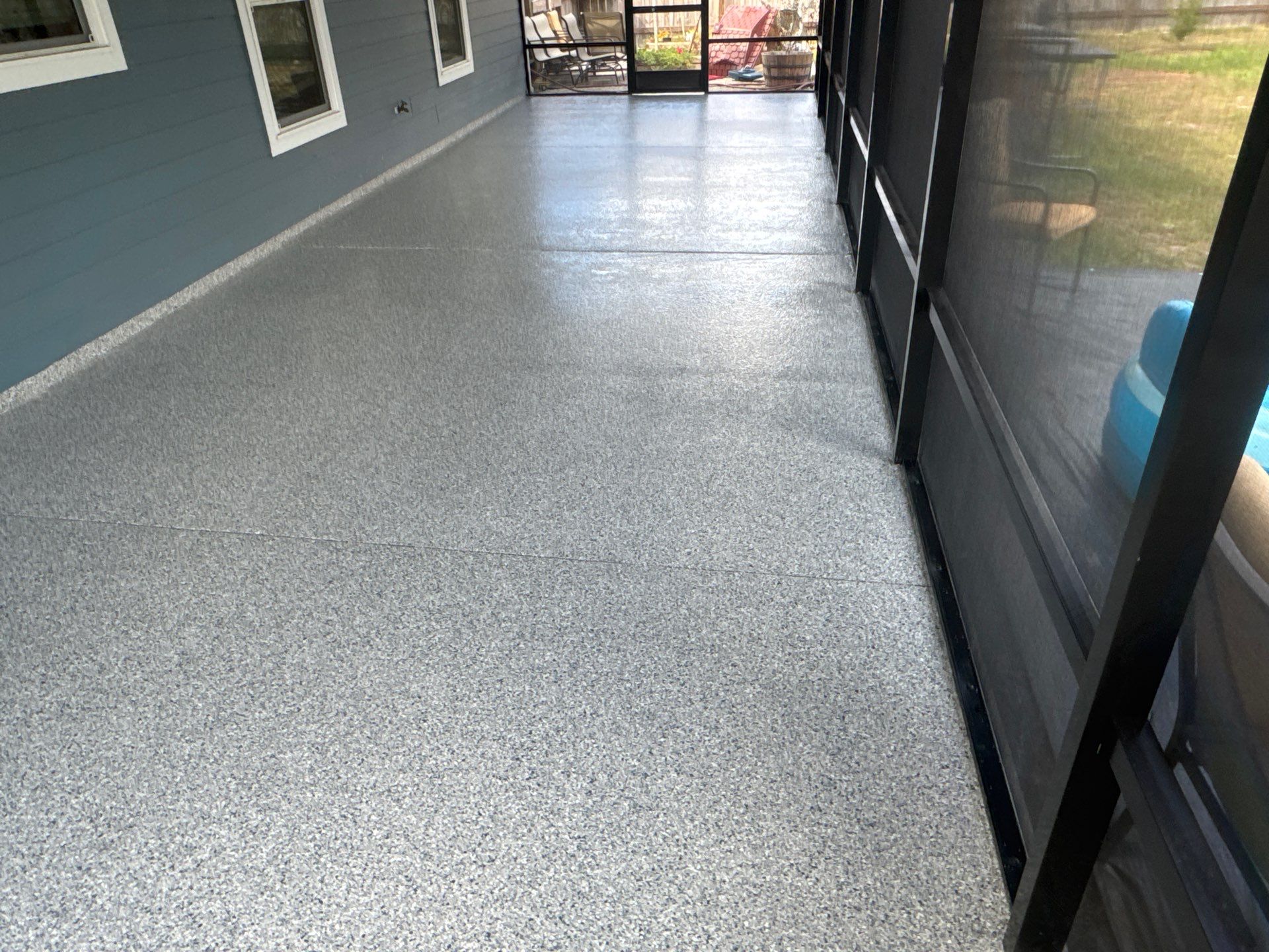 Patio Project in Keystone Heights, FL in Tidal Wave by Cross Creek Concrete Coatings