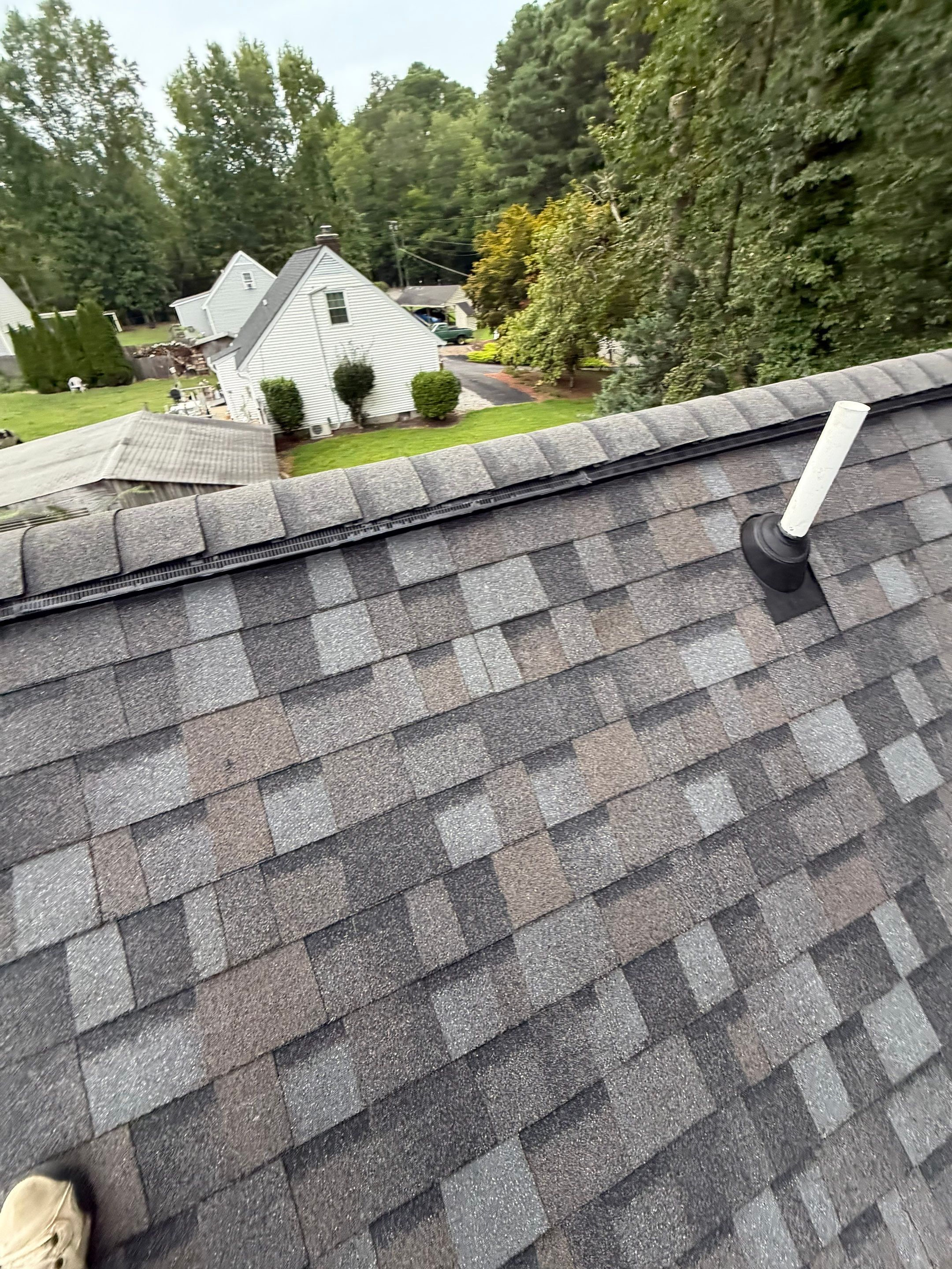 Asphalt Shingle Roof Replacement and Custom Porch Renovation in Hayes by Cade Construction