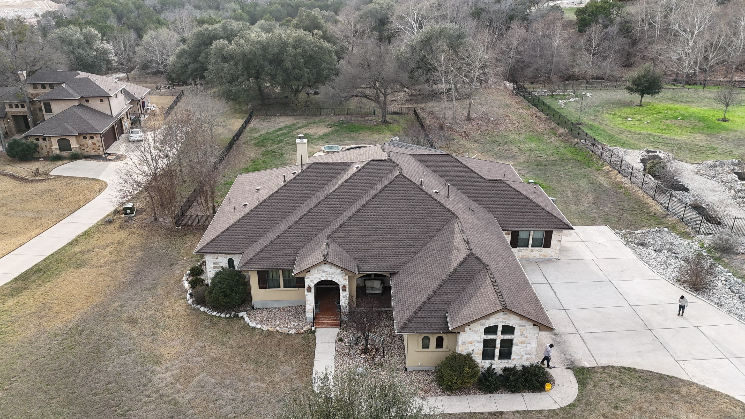 Residential Roof Replacement using GAF - HDZ - Barkwood by Action Exteriors Austin