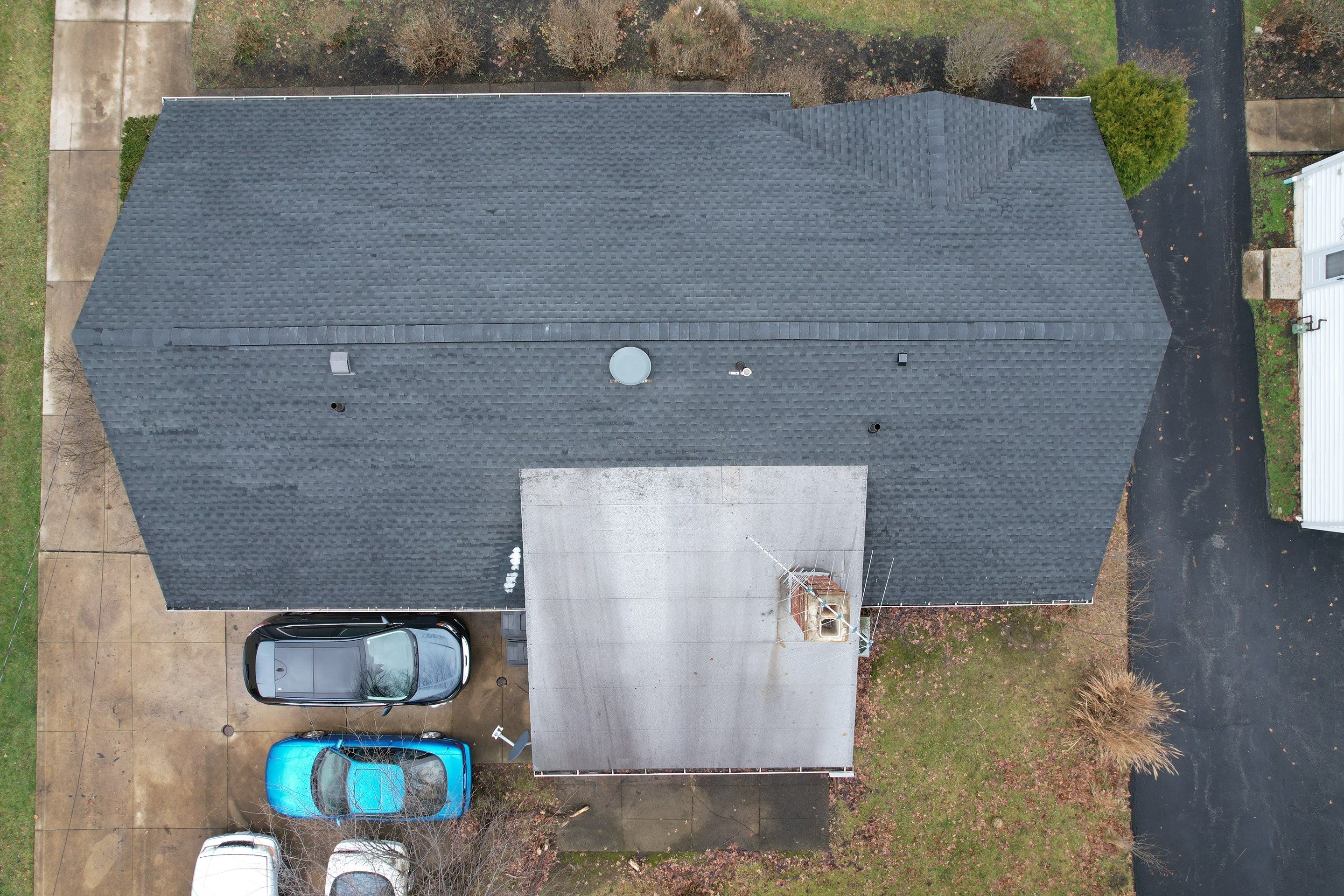 Storm Restoration in Beachwood OH - Roof Replacement using GAF HDZ Charcoal by Atlas Roofing & Restoration