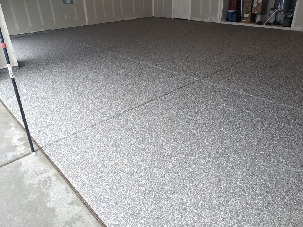 Garage Transformation using Silver Creek by Croc Coatings, LLC