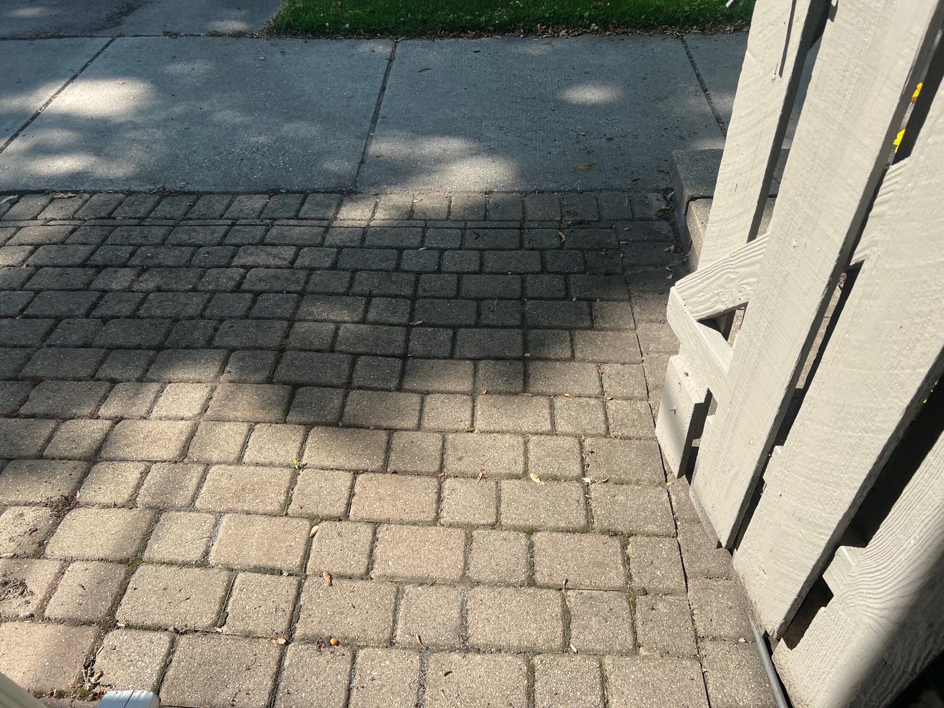 Brick paver cleaning and sealing by Northern Power Washing LLC.