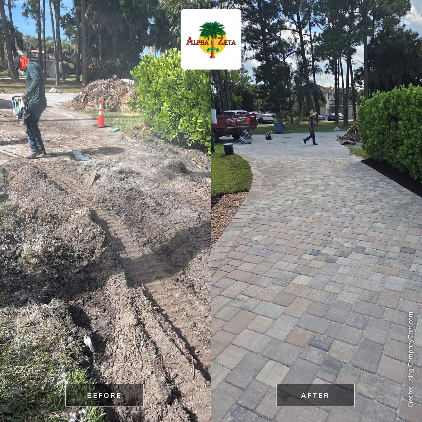 Stuart Showcase: Turning Concrete Chaos into Paver Perfection by Alpha Zeta Enterprises Inc