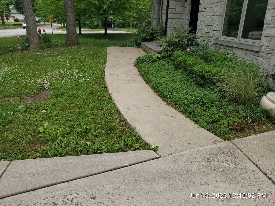 Highland Park, IL Bluestone, concrete,  Trex deck cleaning by Northern Power Washing LLC.