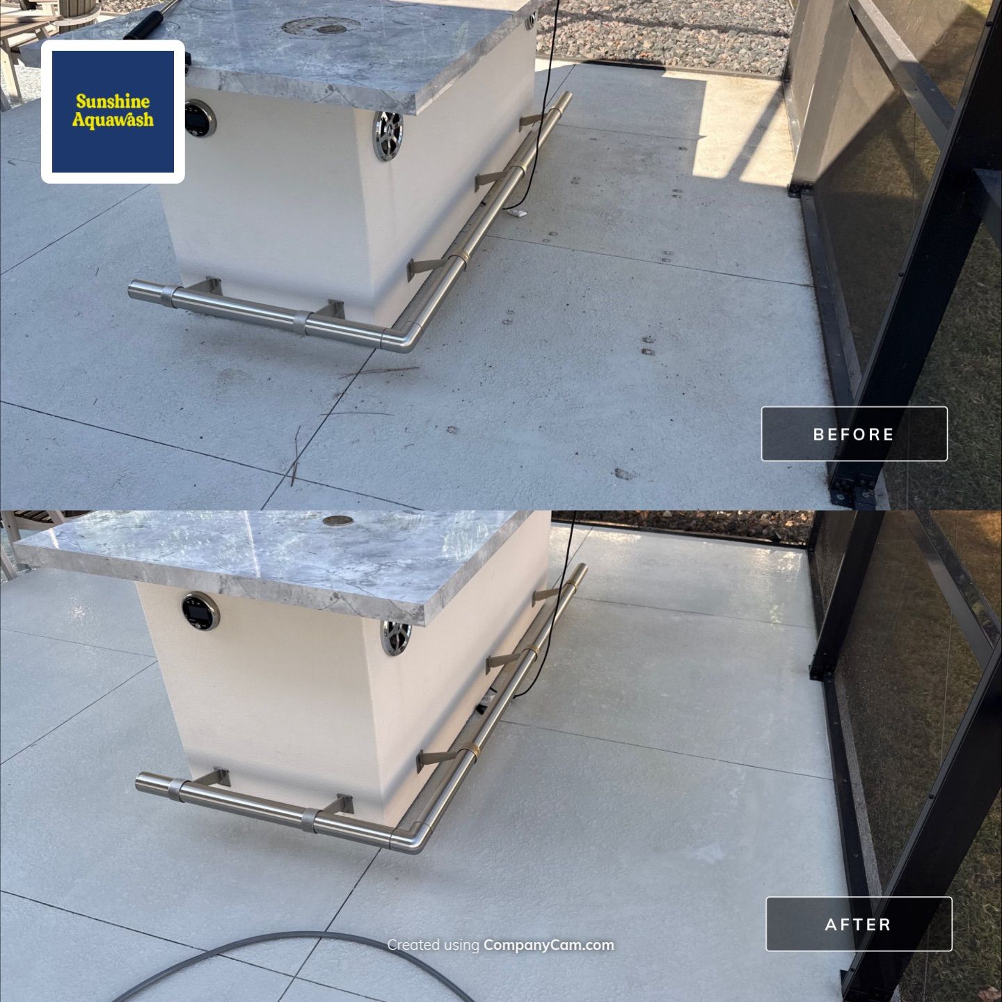 Painted Pool Deck & Screen Enclosure Cleaning | Heron Creek, Palmetto FL by Sunshine AquaWash