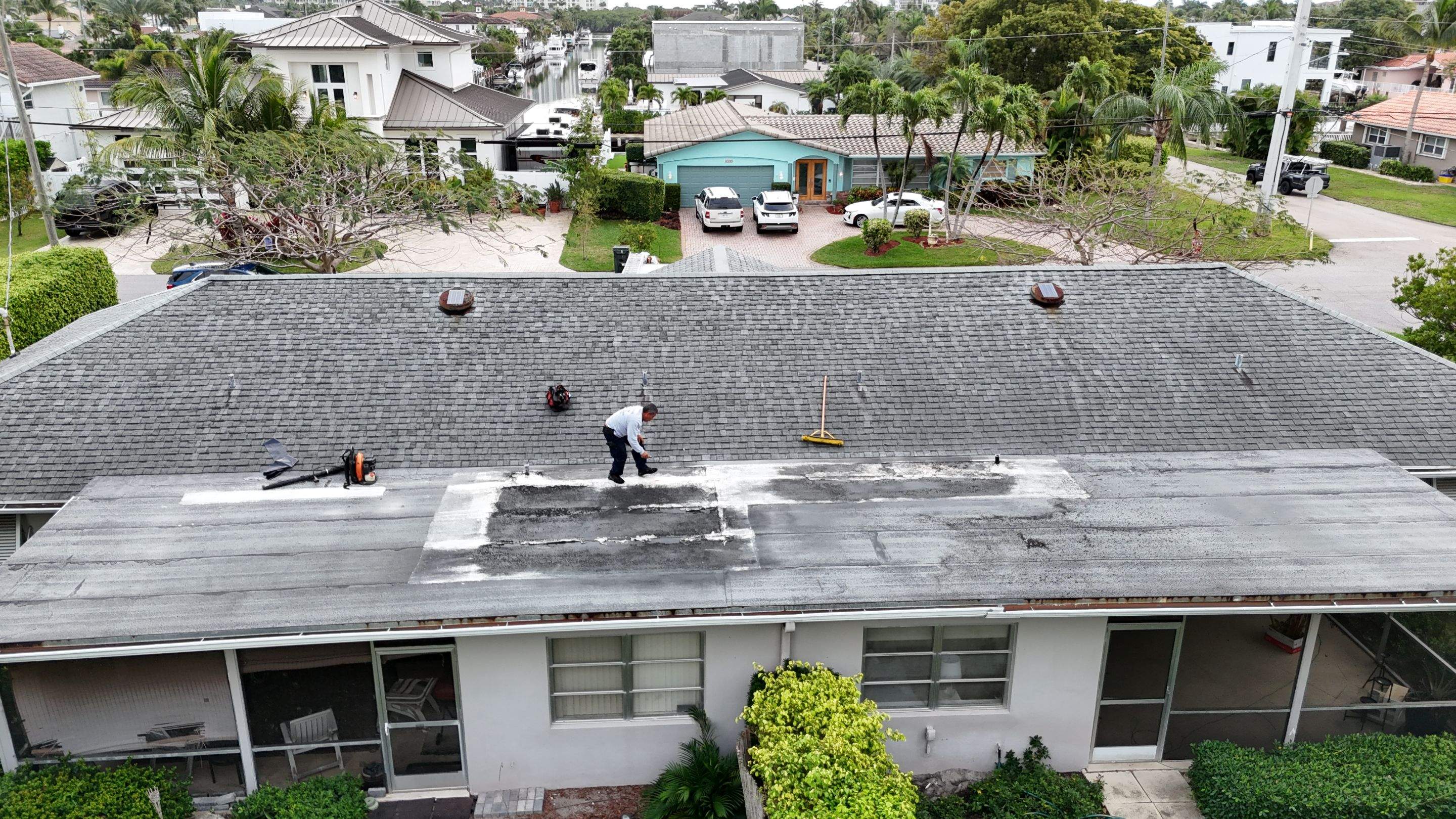 Residential Roof Repair and Flat Roof Restoration in Boca Raton by Aastro Roofing