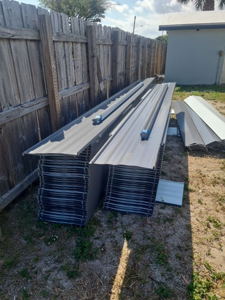 Residential Roofing Installation using 1" Nail strip metal roof by BLUES BROTHERS ROOFING