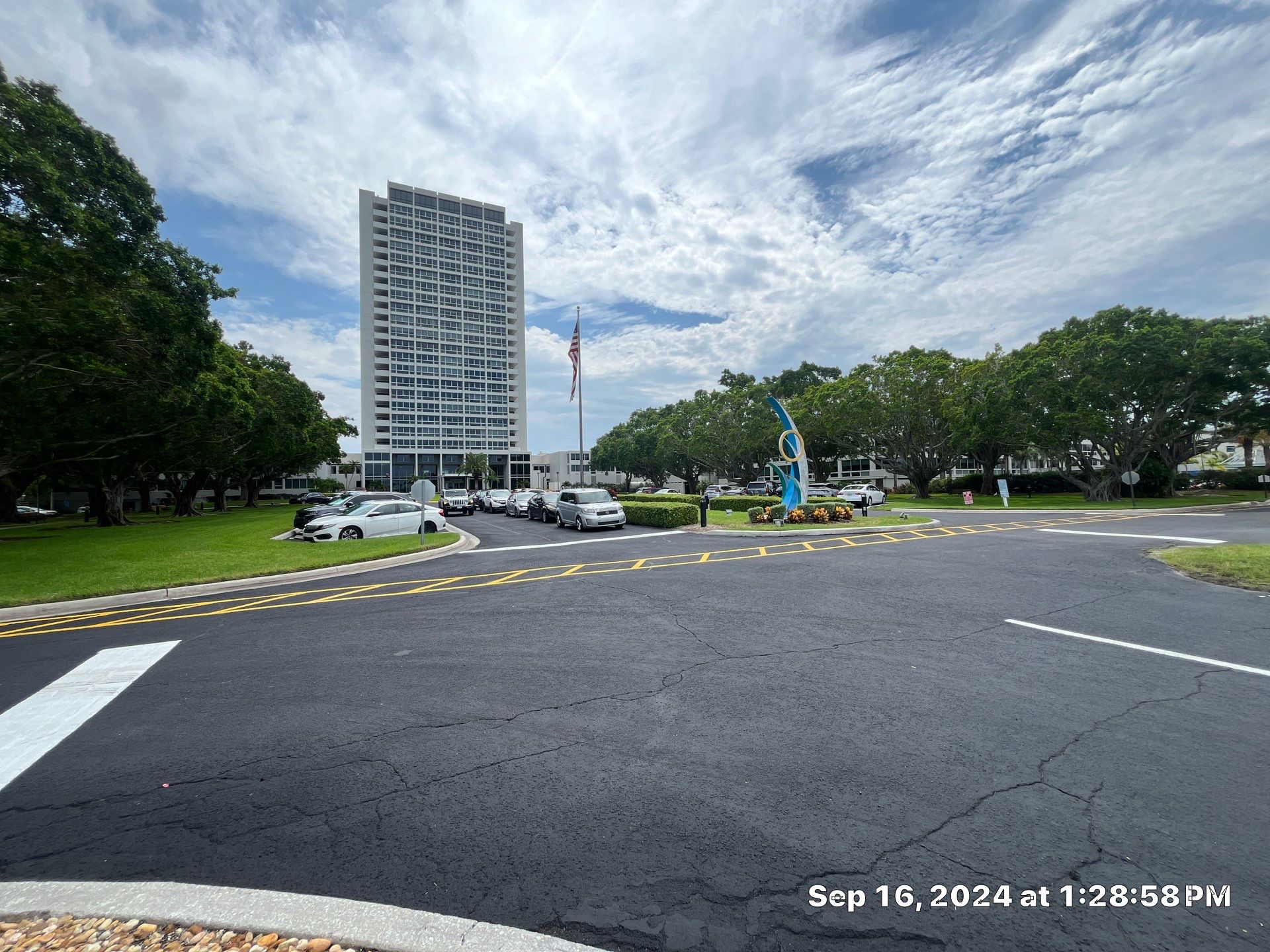 Asphalt Maintenance & Safety Markings at Plymouth Harbor by Everline Coatings & Services - Southwest FL