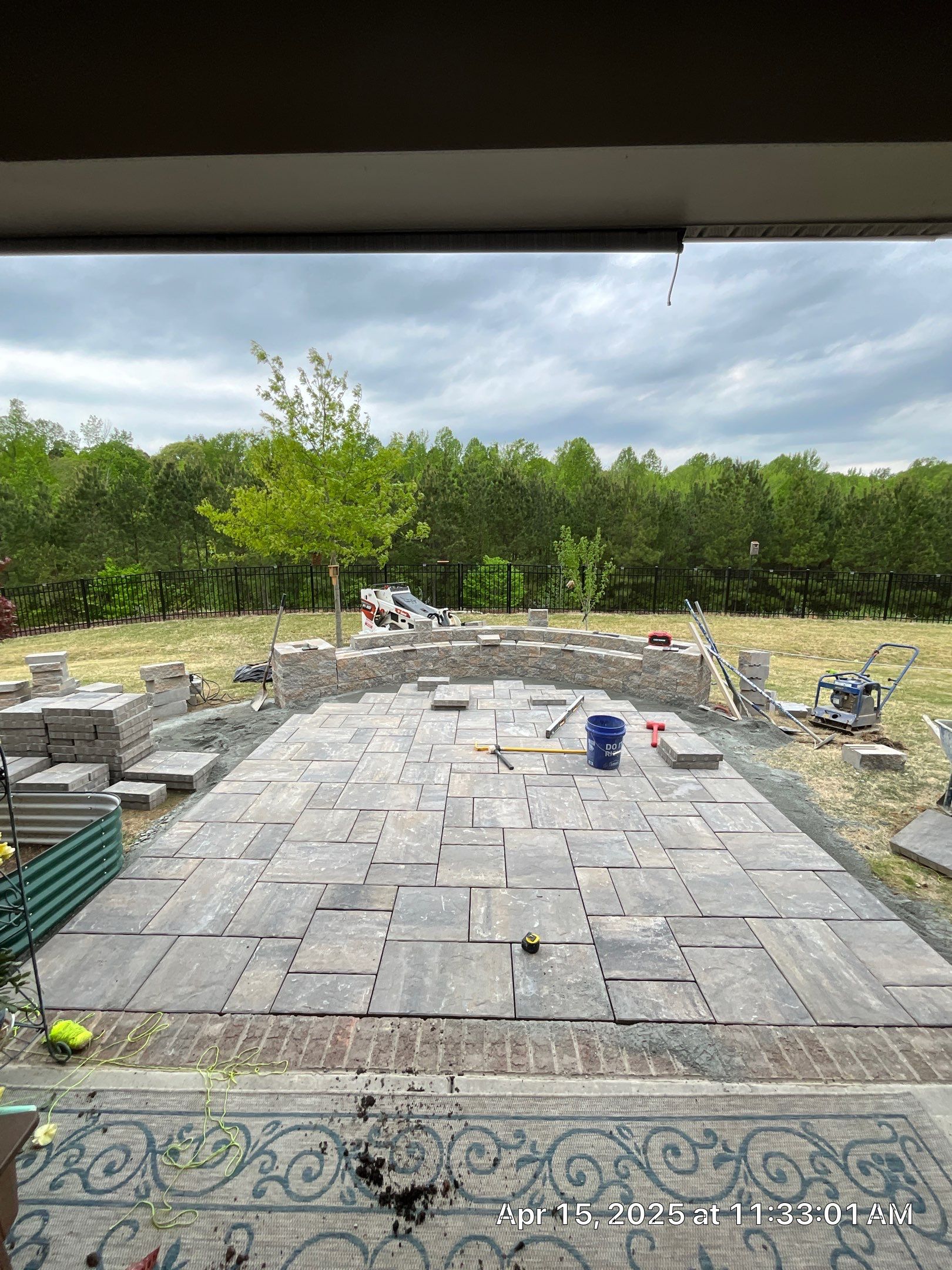 Patio Installation using Stone Pavers by Carolina-Metro Landscape, Inc