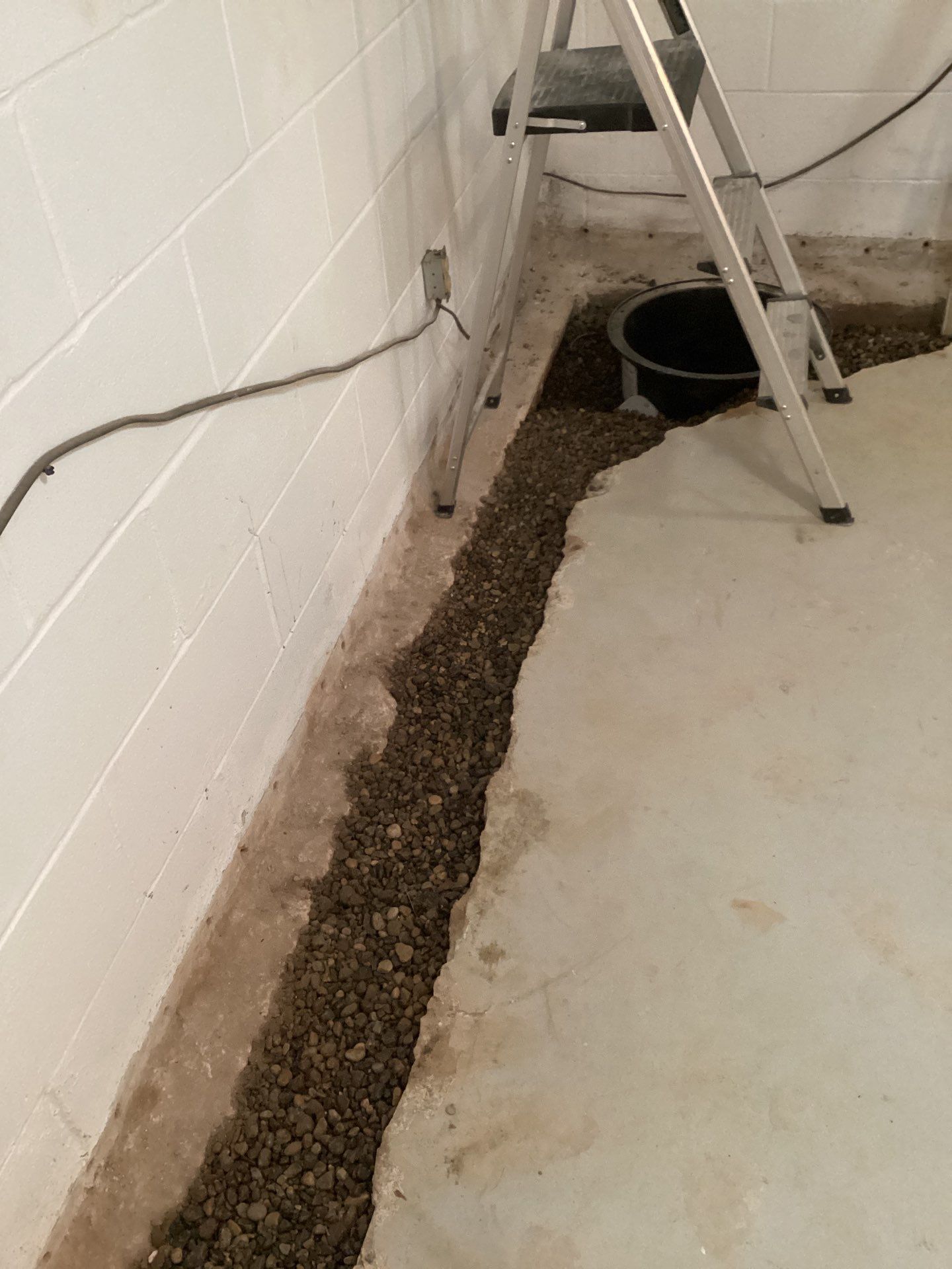Drain tile in Woodbury by Waterproofing Northeast