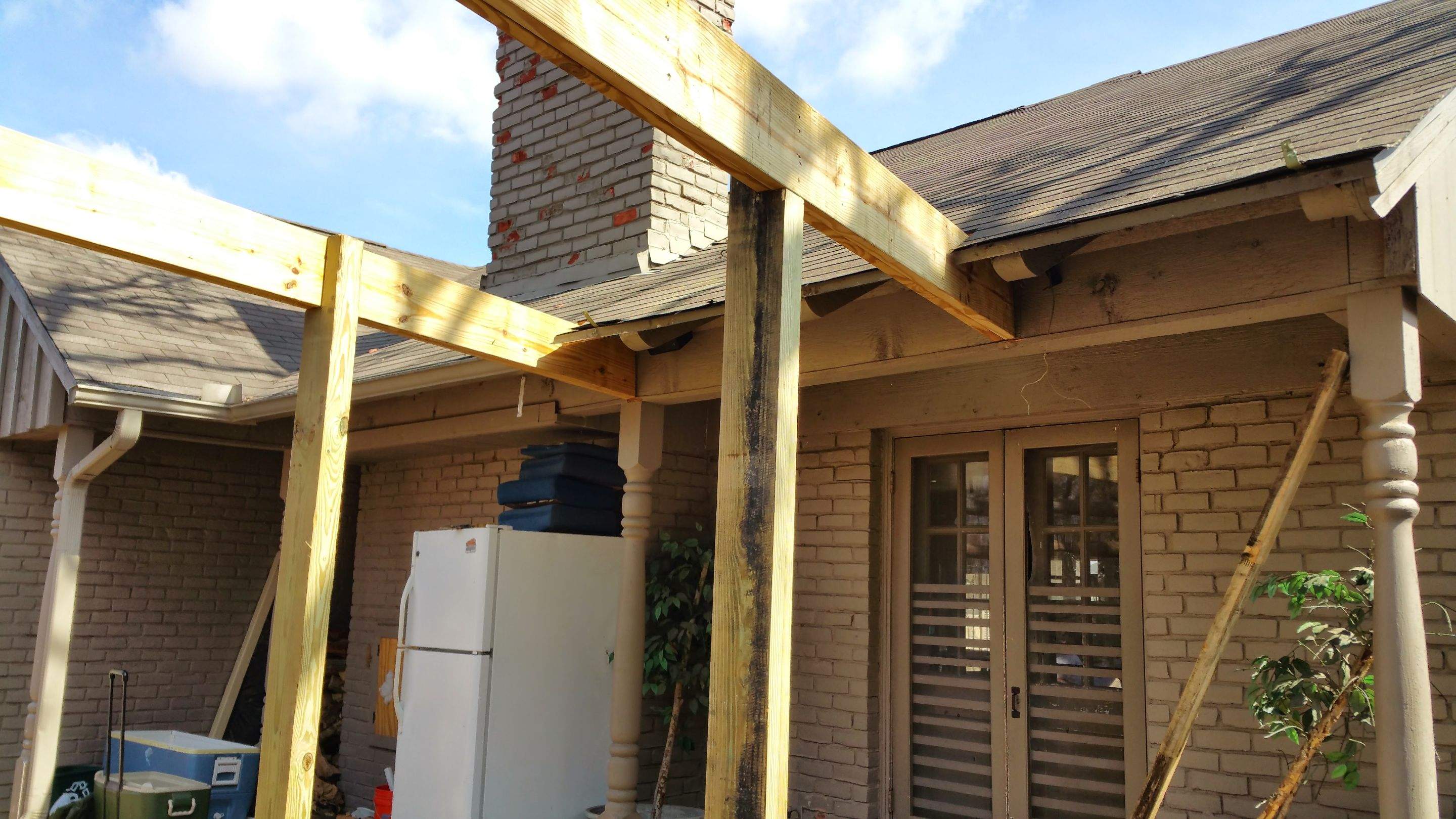 Covered Walkway Patio for a Private School by First United Roofing & Construction