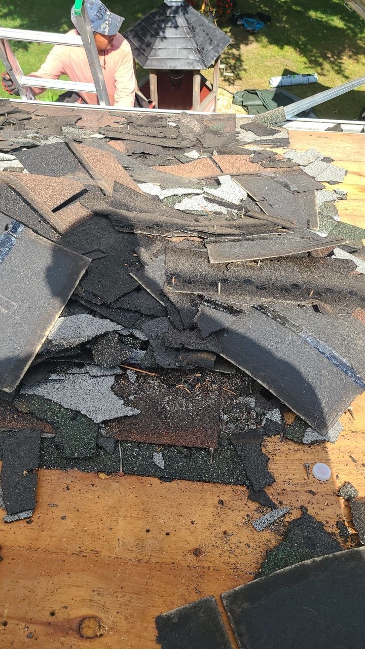 Residential Roofing Installation using Owens Corning Duration Slatestone Gray by A Plus Exterior