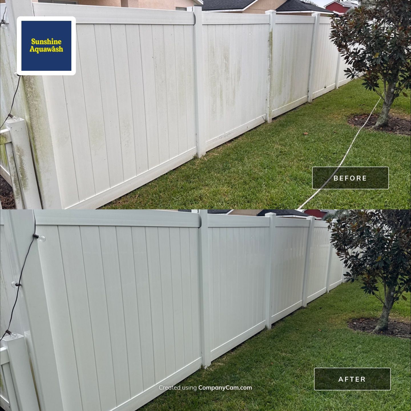 Vinyl Fence Cleaning, Driveway & Sidewalk Cleaning in Crystal Lakes – Palmetto, FL by Sunshine AquaWash