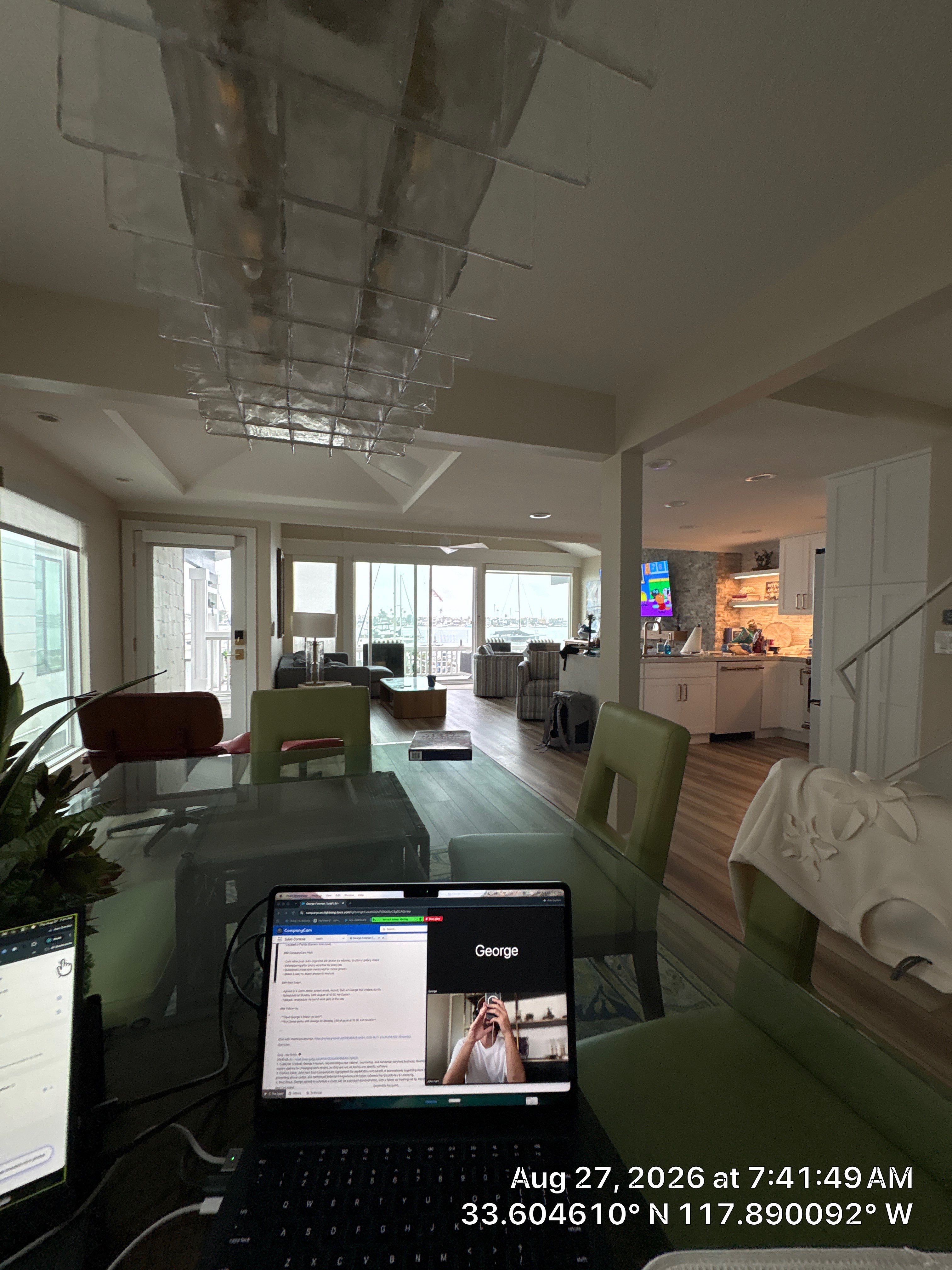 Horizontal Sliding Window Installation for Newport Beach Waterfront Home by CompanyCam Sales Demo