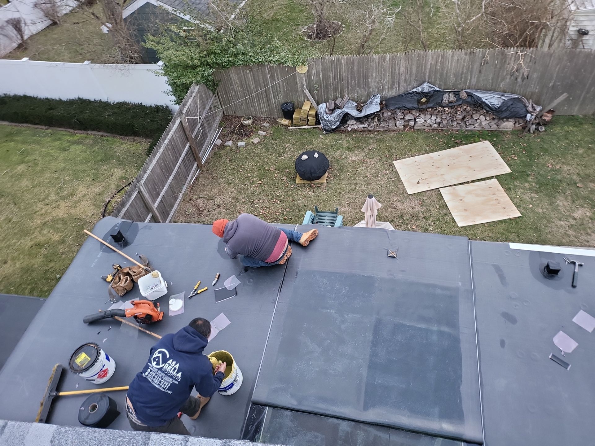 Residential Roofing Installation using Owens Corning TruDefinition Duration Sierra Gray by A Plus Exterior