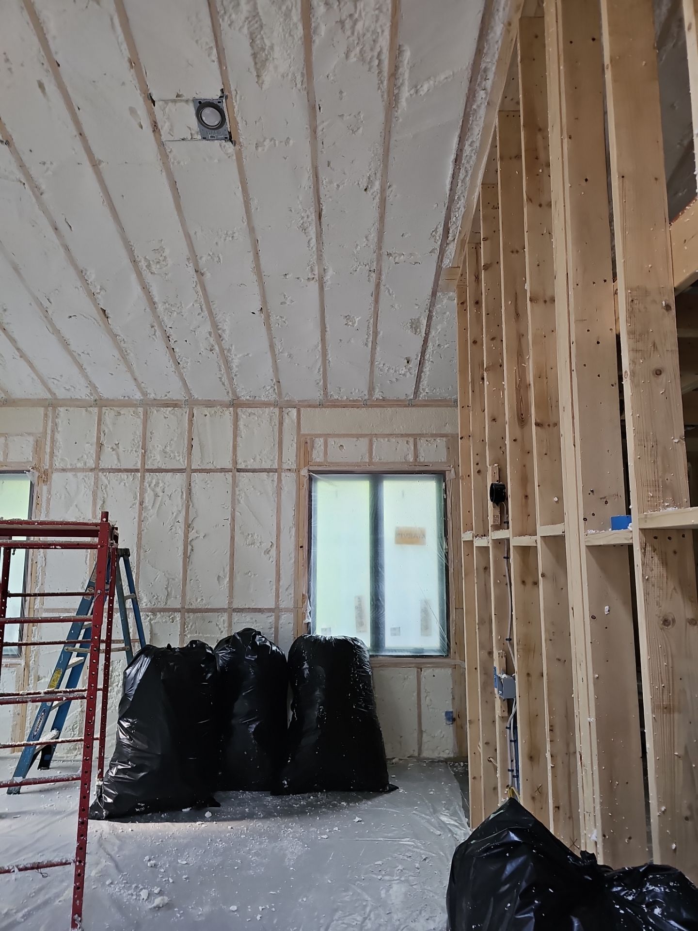 Spray Foam Insulation using open cell spray foam by NYS Foam & Energy