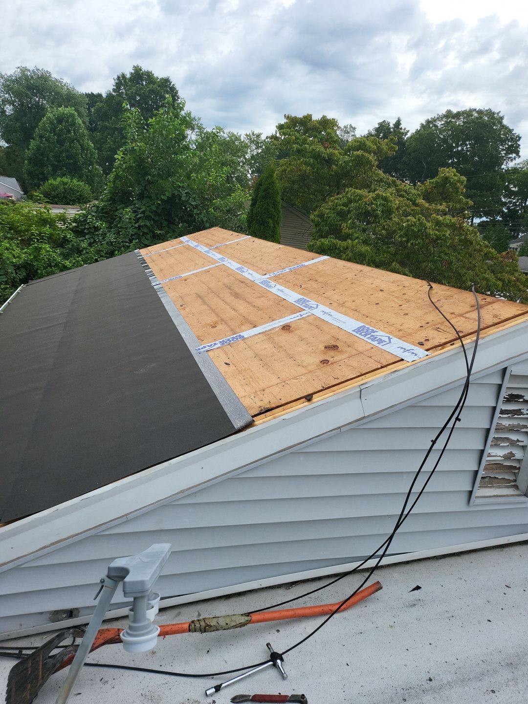 Residential Roofing Installation using Owens Corning TruDefinition Sierra Gray by A Plus Exterior