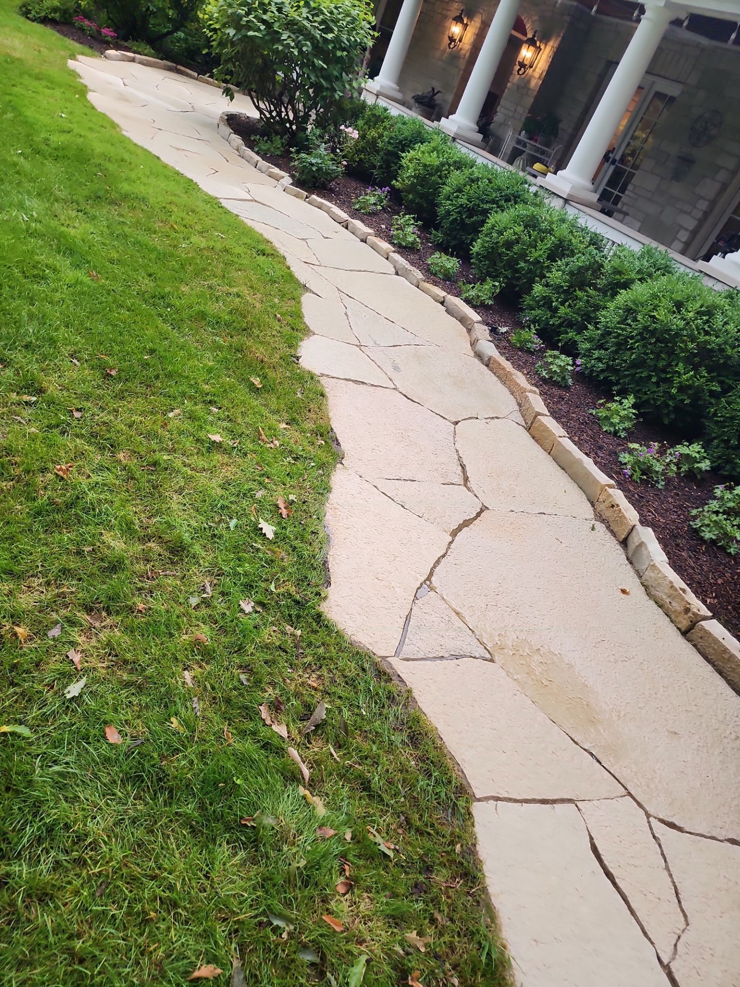 Glenview stone repair, and cleaning by Northern Power Washing LLC.