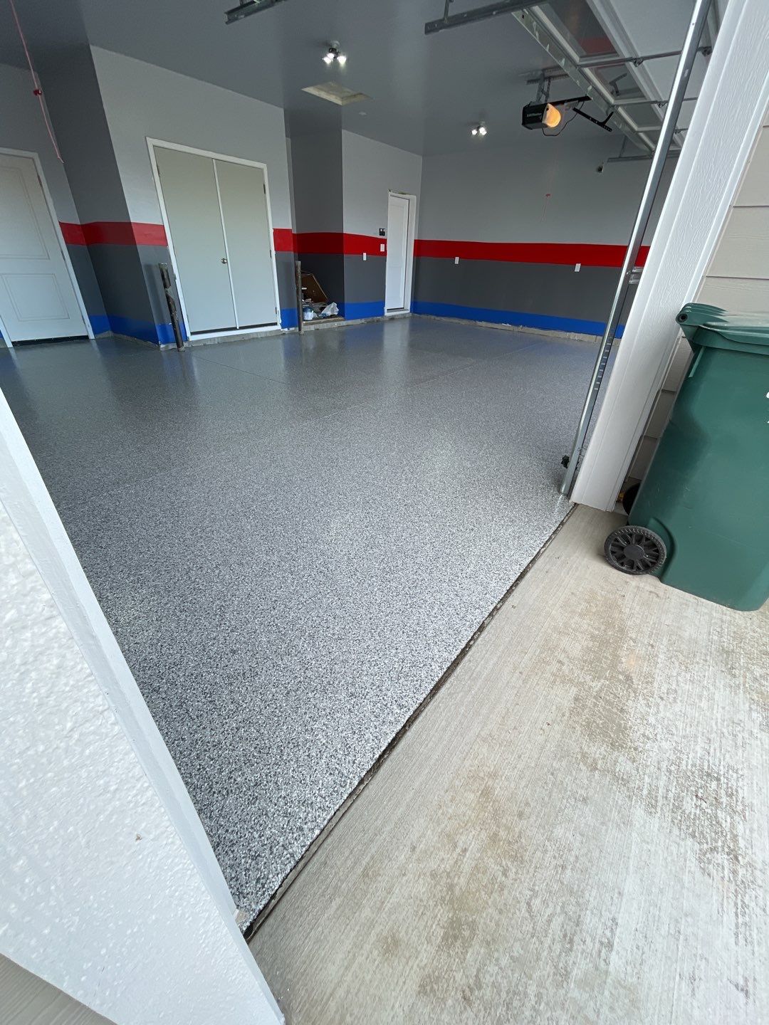 Garage Transformation using Slate Stone by Croc Coatings, LLC