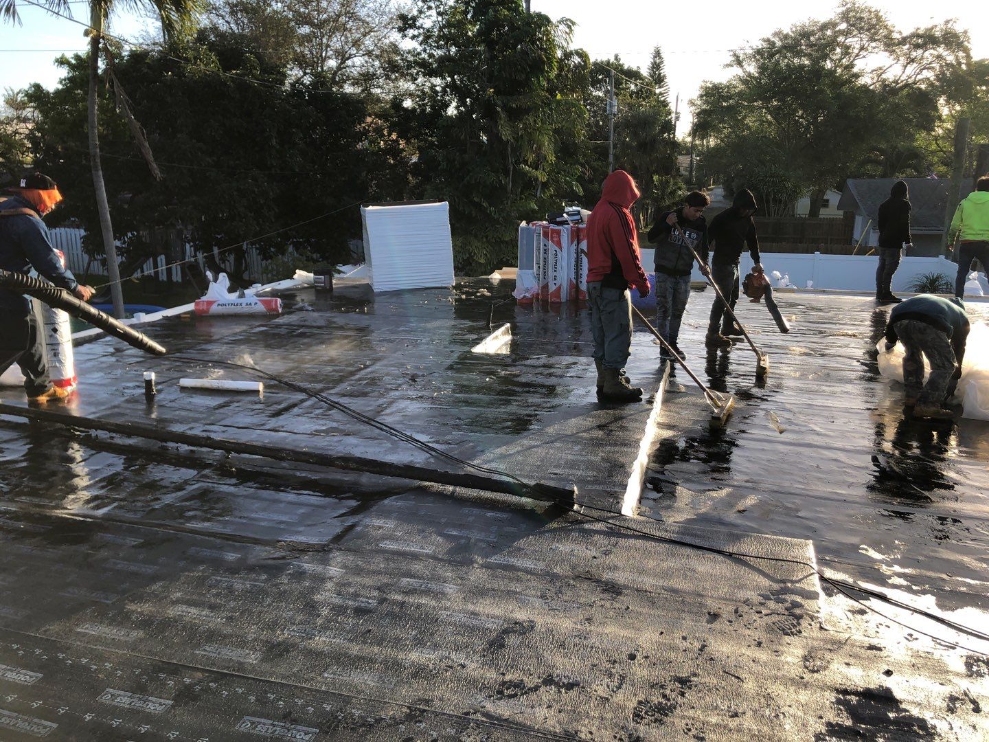 Residential Re-Roof using Polyglass Self-Adhered Flat Deck by First Due Roofing