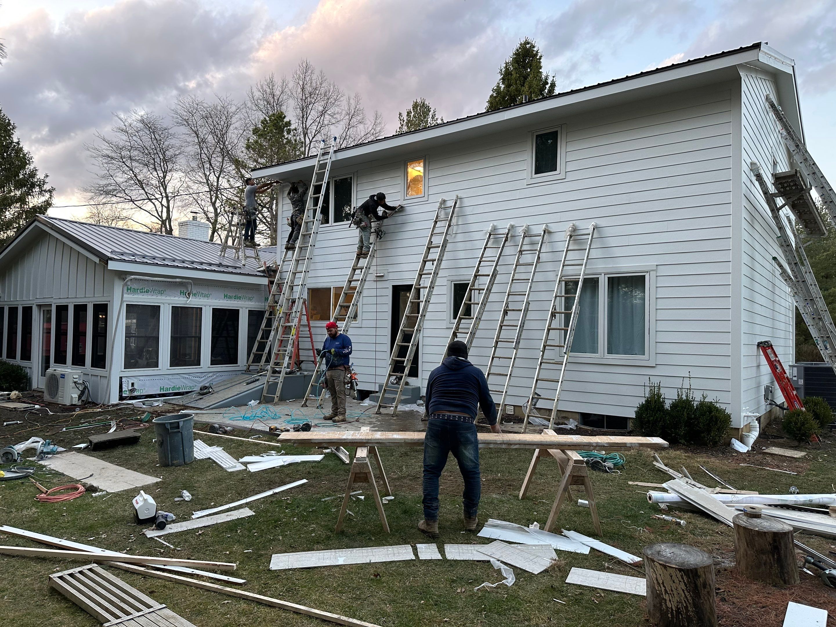 James Hardie Siding installation in New Albany by Best Exteriors Inc