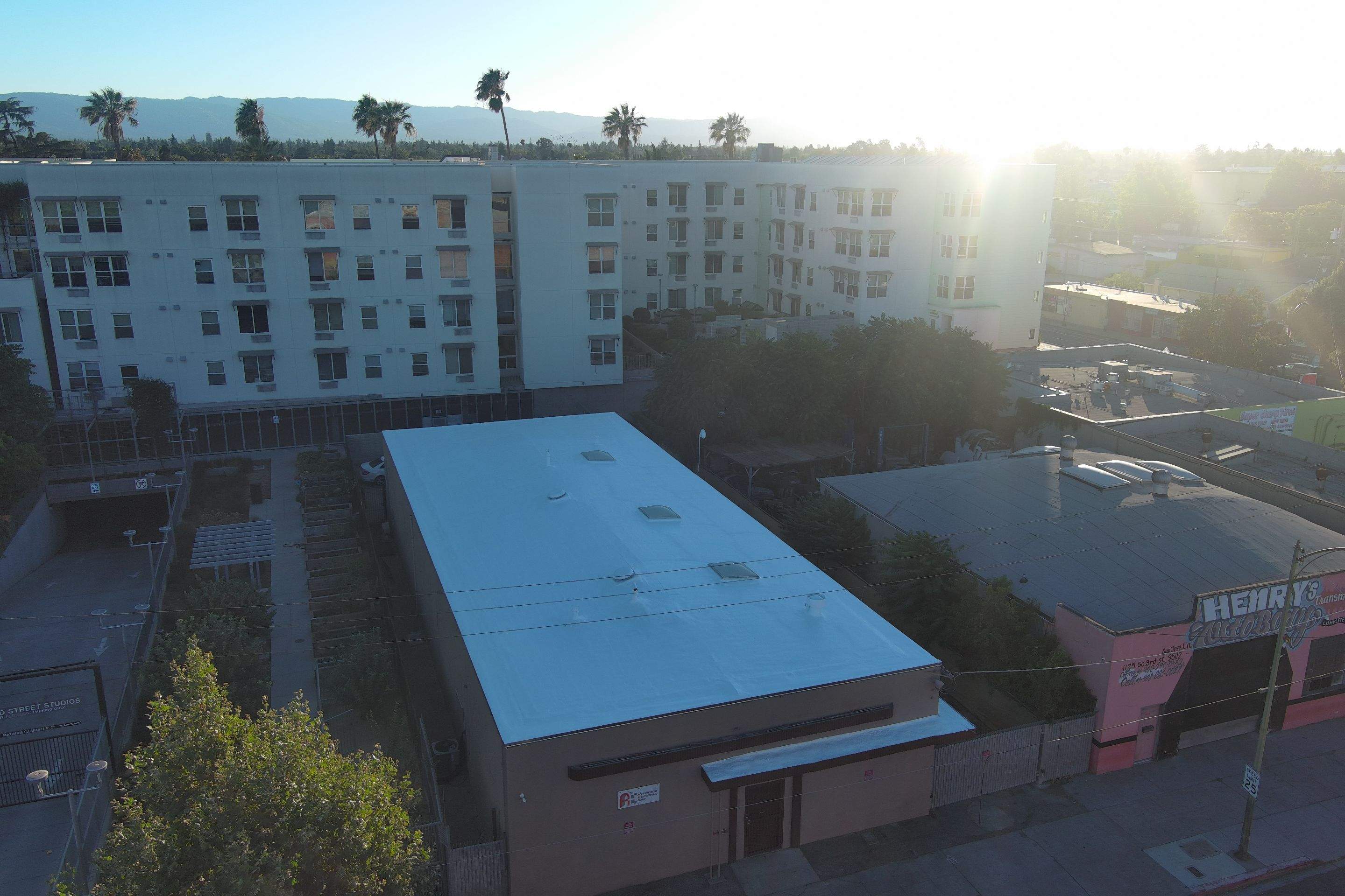 Foam Refurbish using Conklin Benchmark/PUMA XL coatings and spray foam by Straight Edge Roofing Inc